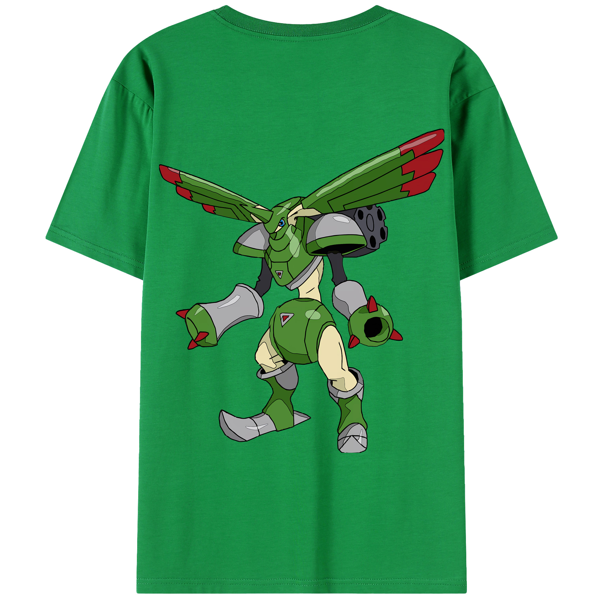 （画像用） Digimon デジタルモンスター/デジモン 綿100％ メンズ半袖Tシャツ（バックプリント） 通気性