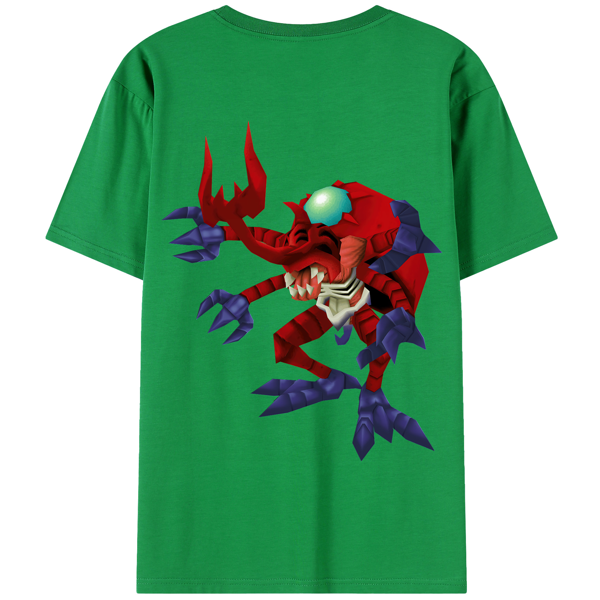 （画像用） Digimon デジタルモンスター/デジモン 綿100％ メンズ半袖Tシャツ（バックプリント） 通気性