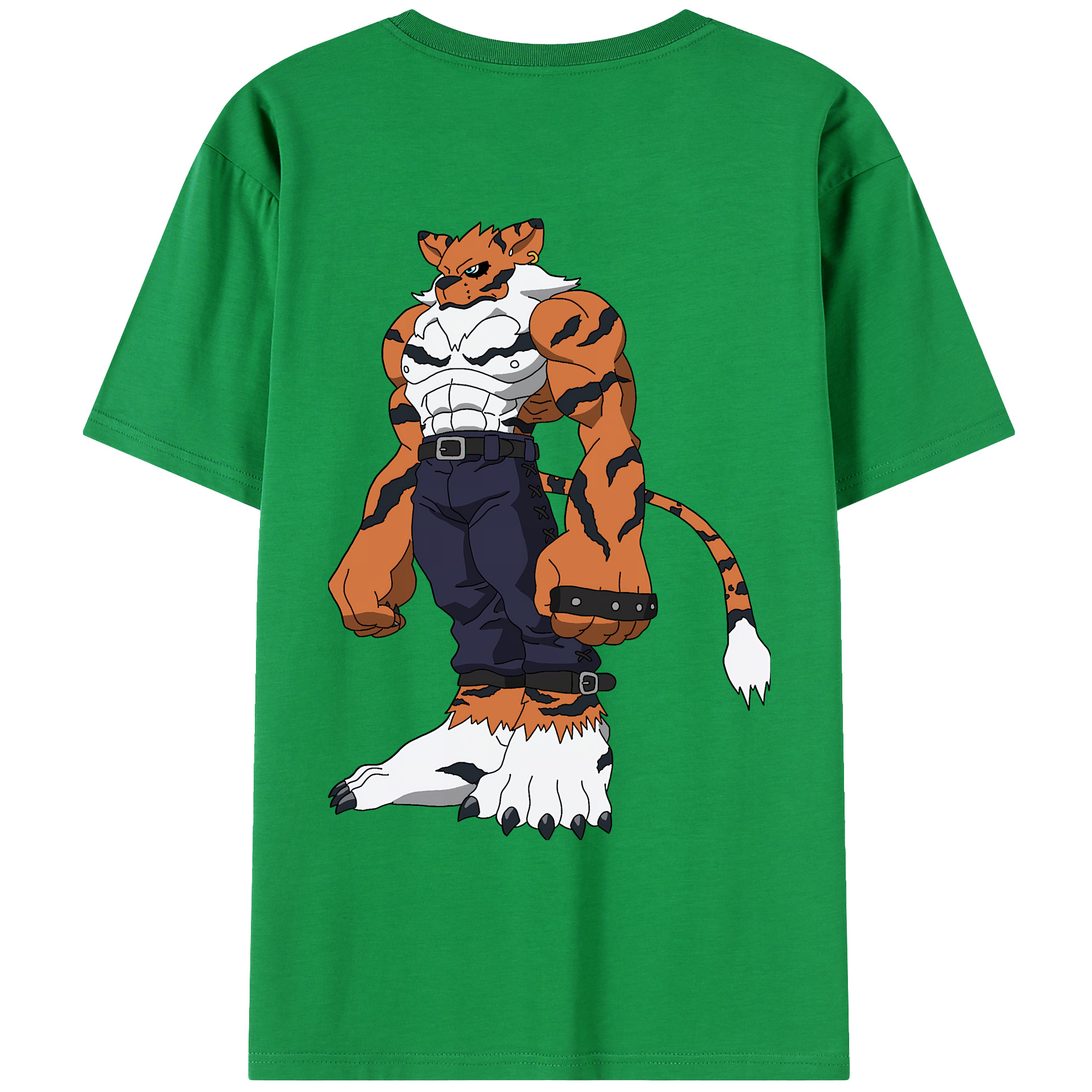 （画像用） Digimon デジタルモンスター/デジモン 綿100％ メンズ半袖Tシャツ（バックプリント） 通気性