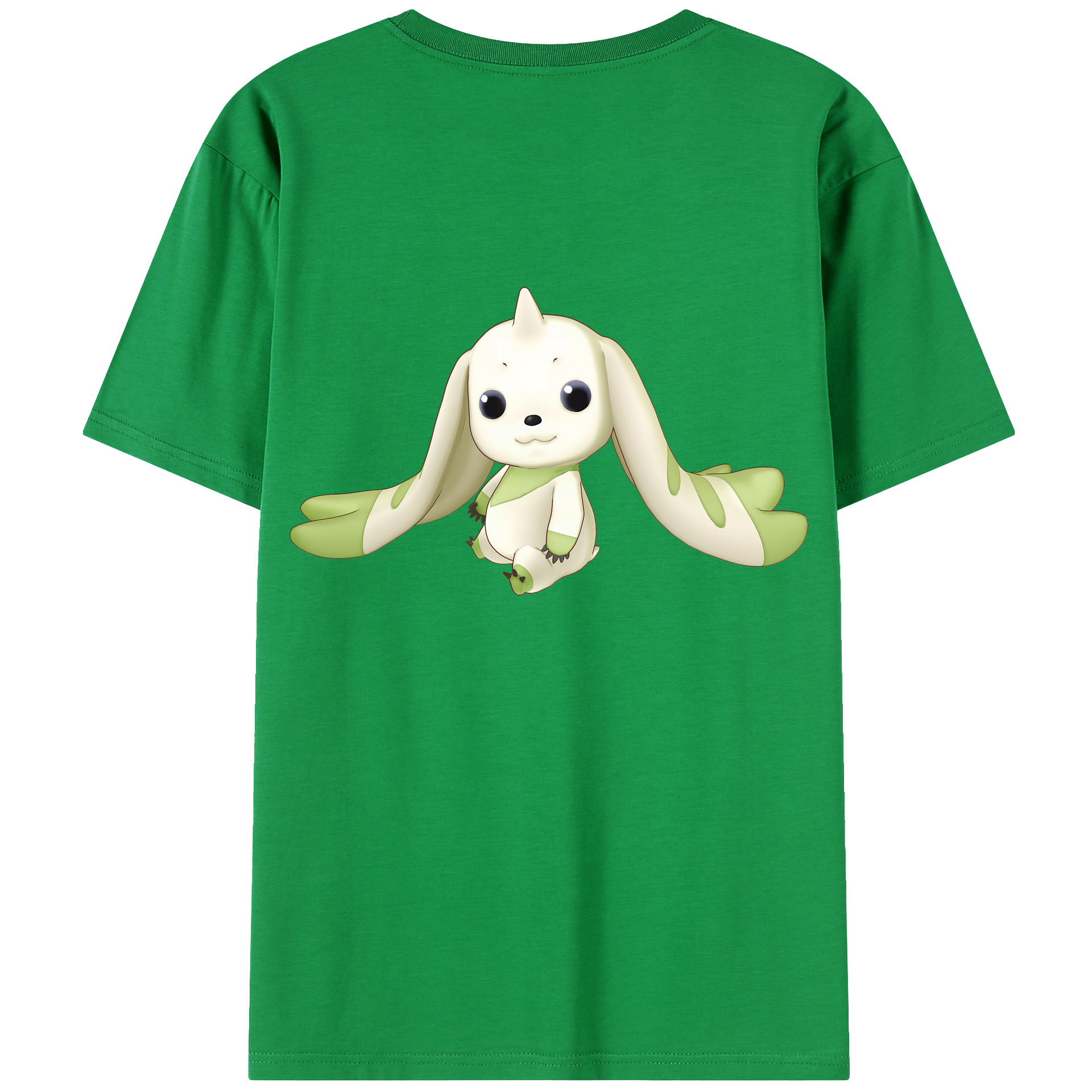 （画像用） Digimon デジタルモンスター/デジモン 綿100％ メンズ半袖Tシャツ（バックプリント） 通気性