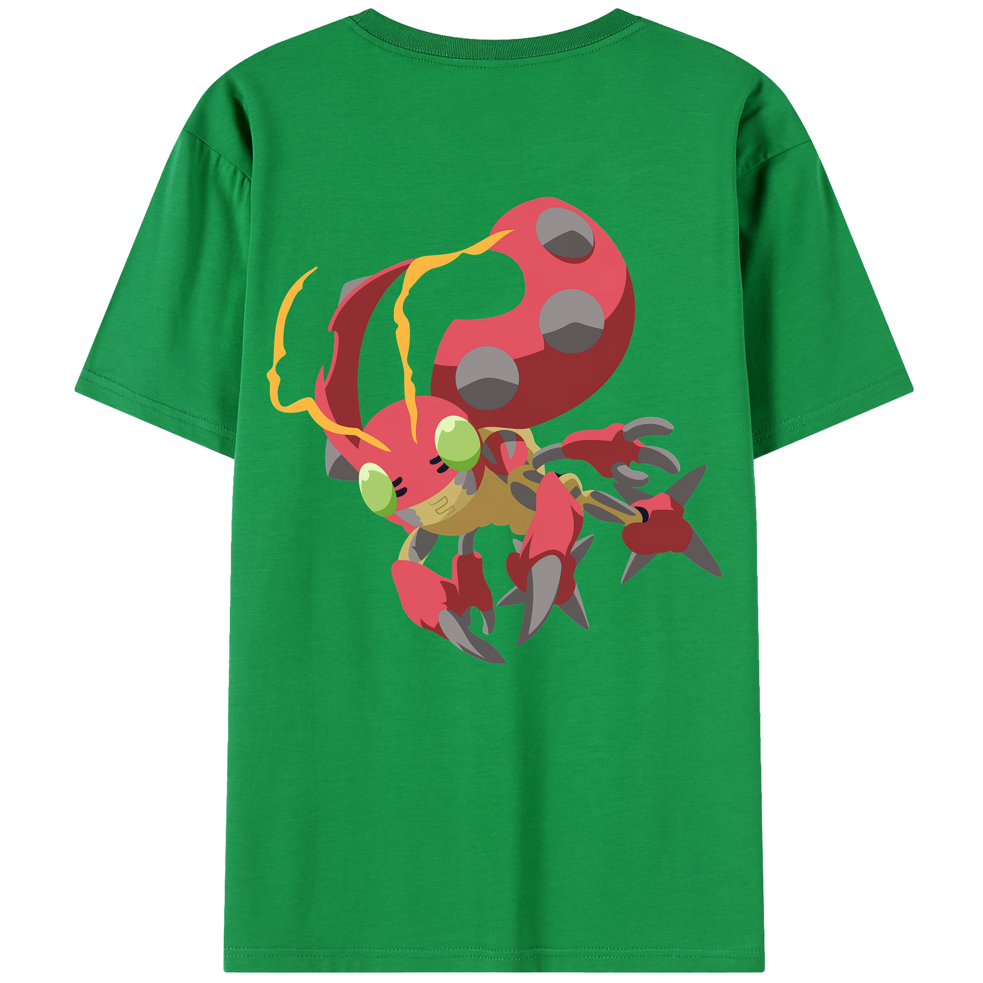 （画像用） Digimon デジタルモンスター/デジモン 綿100％ メンズ半袖Tシャツ（バックプリント） 通気性