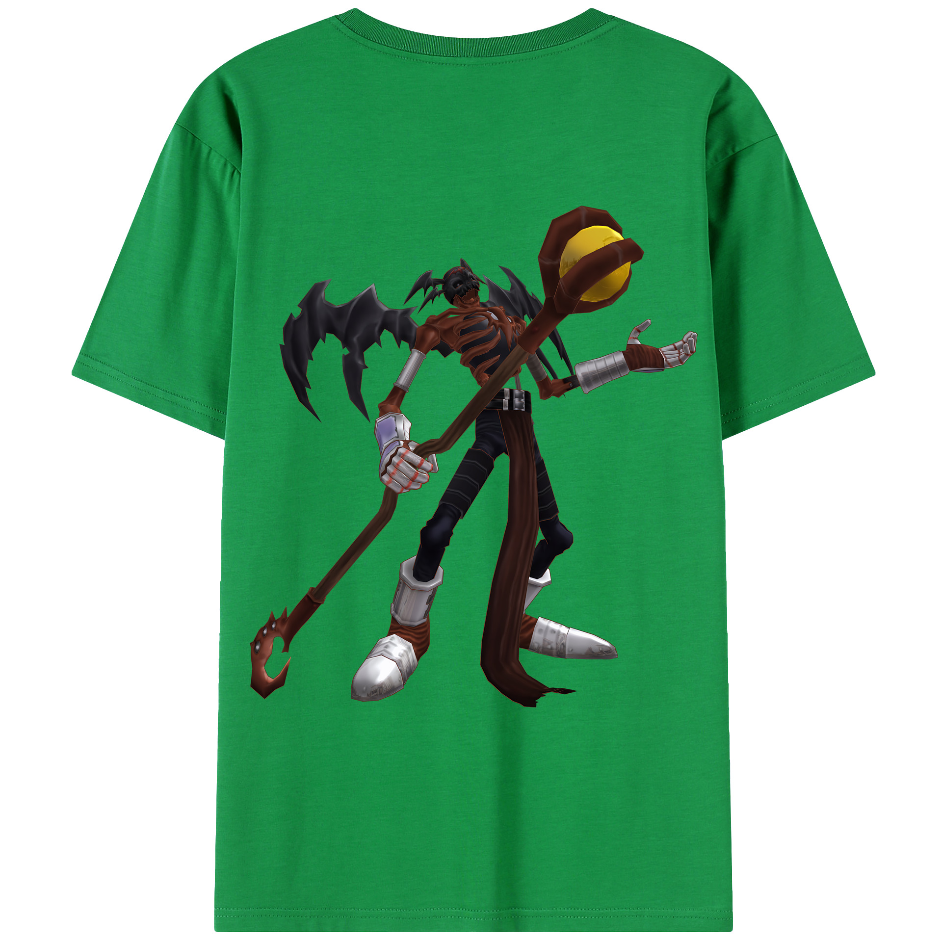 （画像用） Digimon デジタルモンスター/デジモン 綿100％ メンズ半袖Tシャツ（バックプリント） 通気性