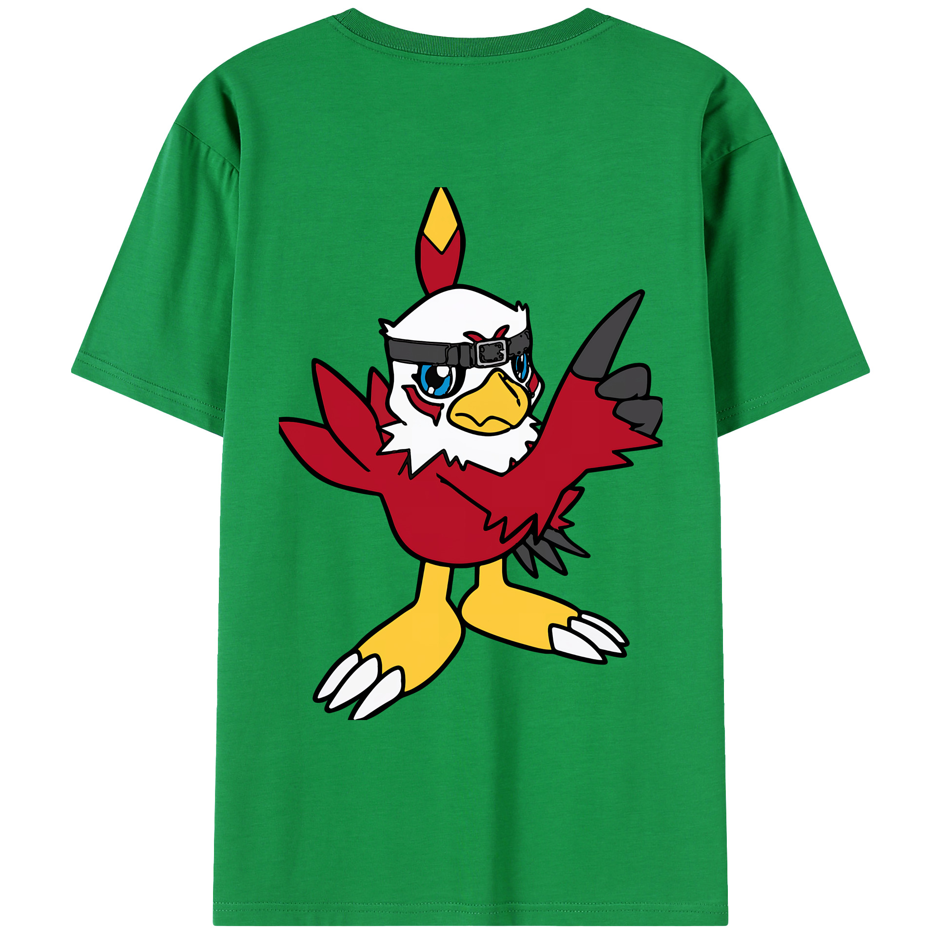 （画像用） Digimon デジタルモンスター/デジモン 綿100％ メンズ半袖Tシャツ（バックプリント） 通気性