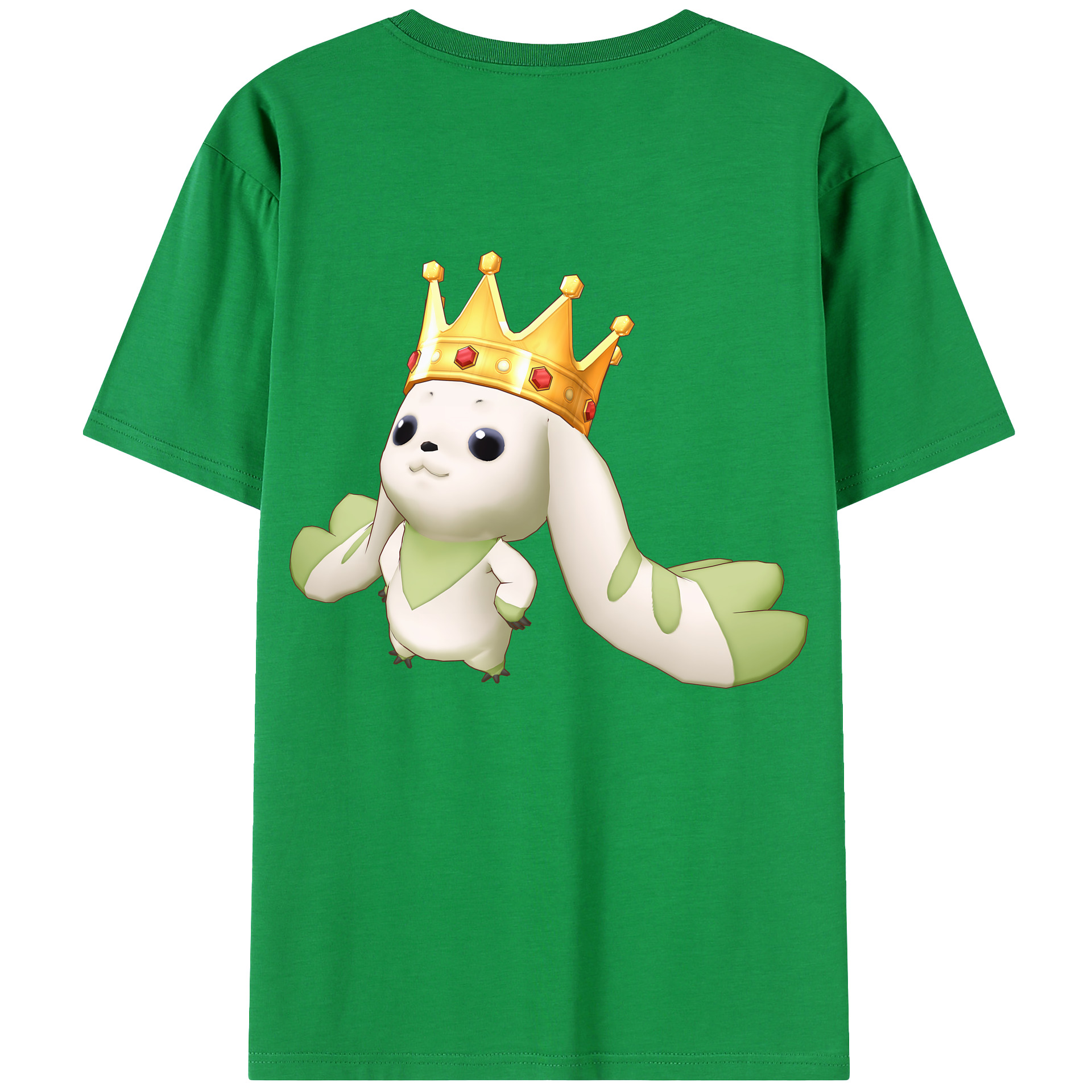 （画像用） Digimon デジタルモンスター/デジモン 綿100％ メンズ半袖Tシャツ（バックプリント） 通気性