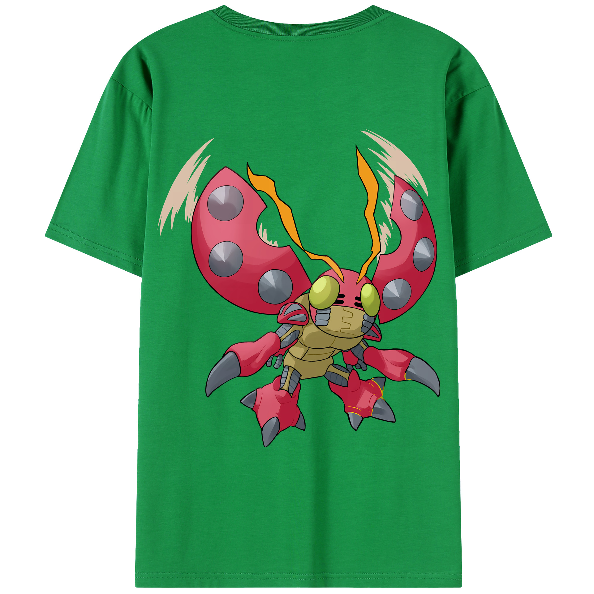（画像用） Digimon デジタルモンスター/デジモン 綿100％ メンズ半袖Tシャツ（バックプリント） 通気性