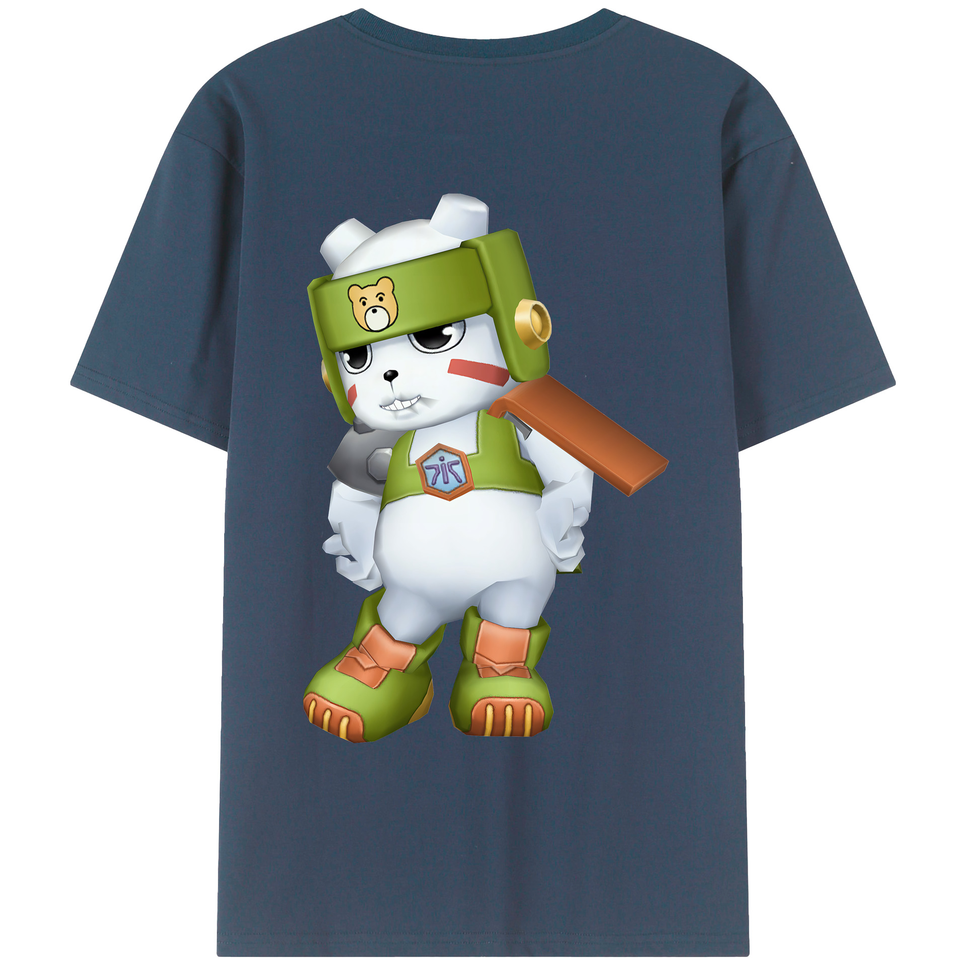 （画像用） Digimon デジタルモンスター/デジモン 綿100％ メンズ半袖Tシャツ（バックプリント） 通気性