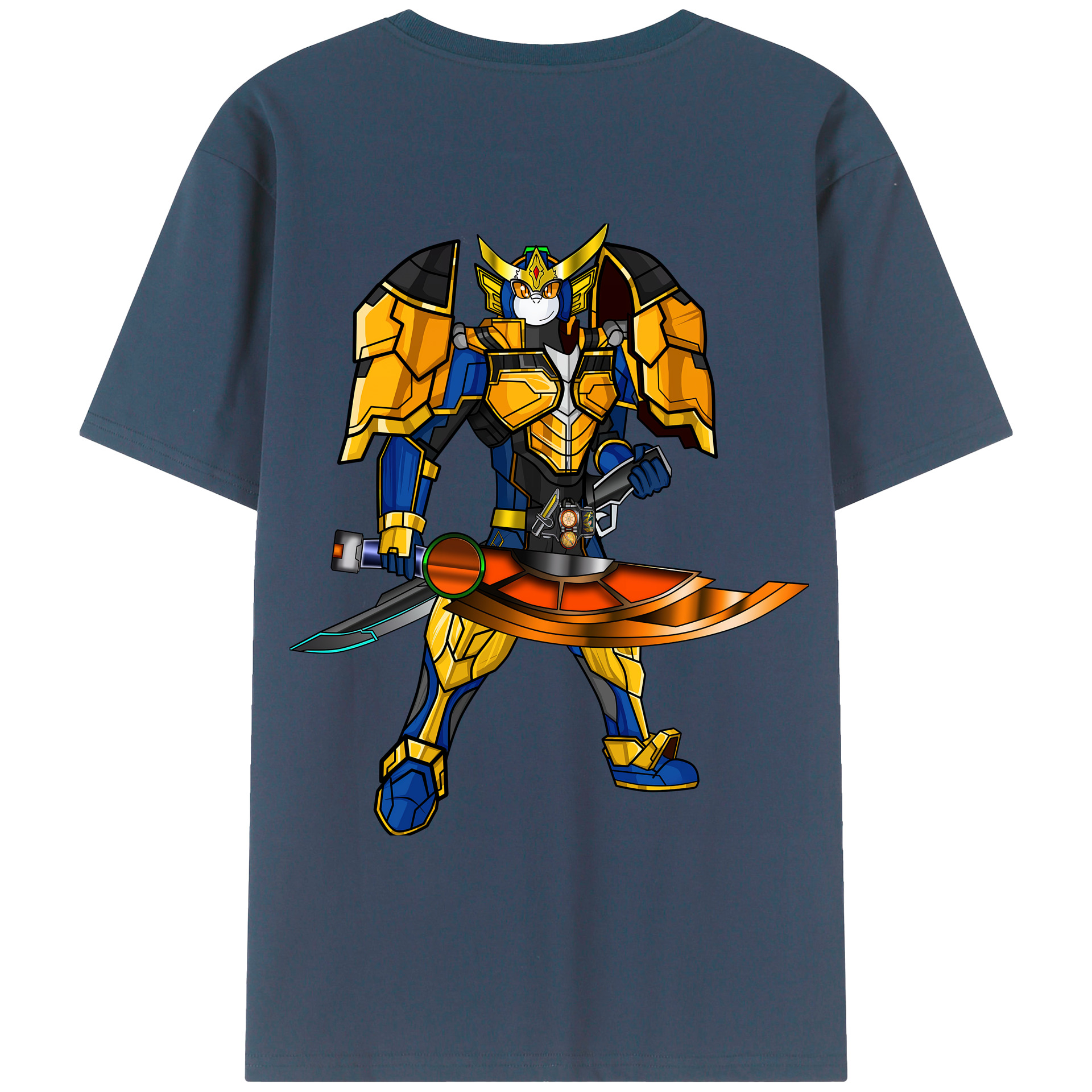 （画像用） Digimon デジタルモンスター/デジモン 綿100％ メンズ半袖Tシャツ（バックプリント） 通気性