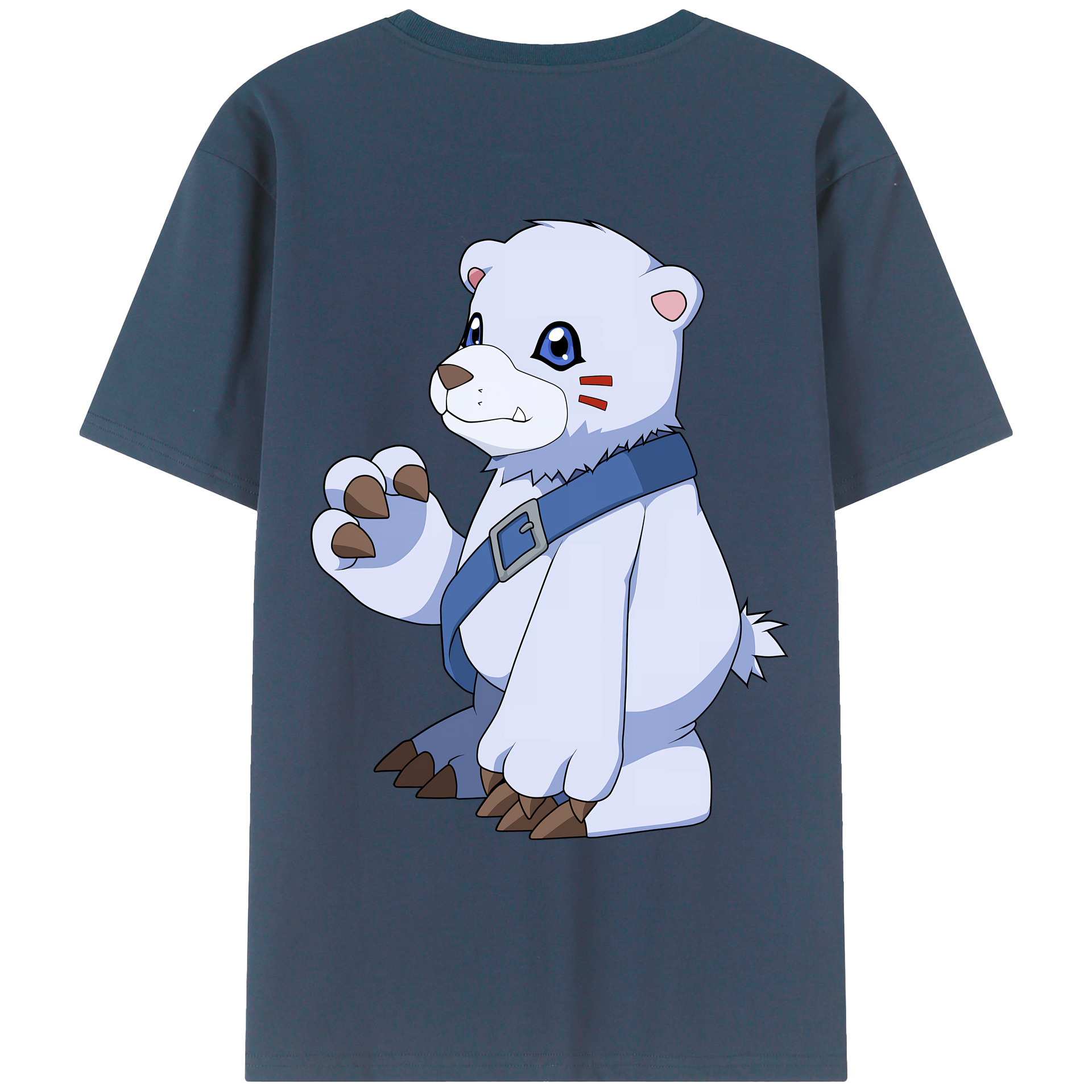 （画像用） Digimon デジタルモンスター/デジモン 綿100％ メンズ半袖Tシャツ（バックプリント） 通気性