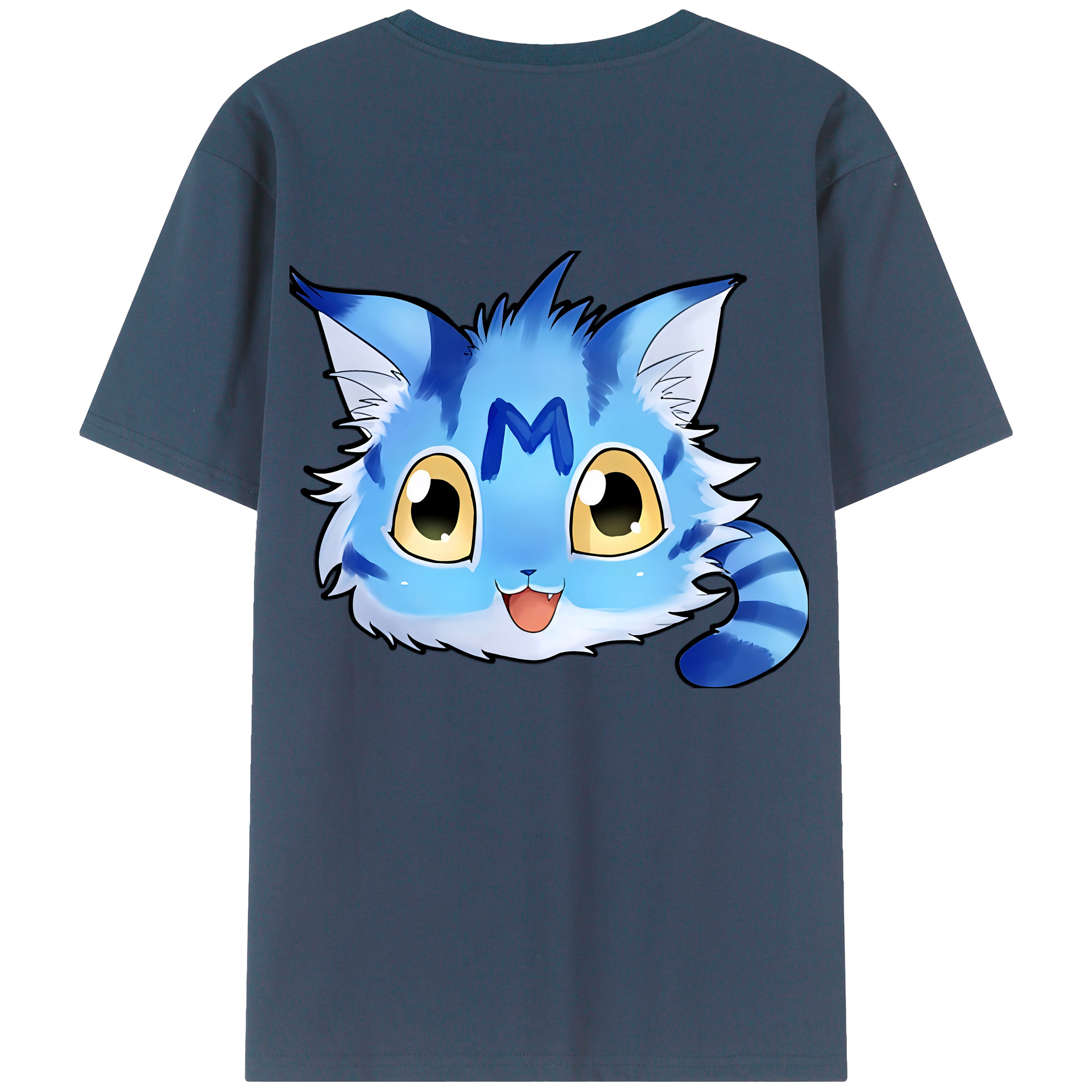 （画像用） Digimon デジタルモンスター/デジモン 綿100％ メンズ半袖Tシャツ（バックプリント） 通気性