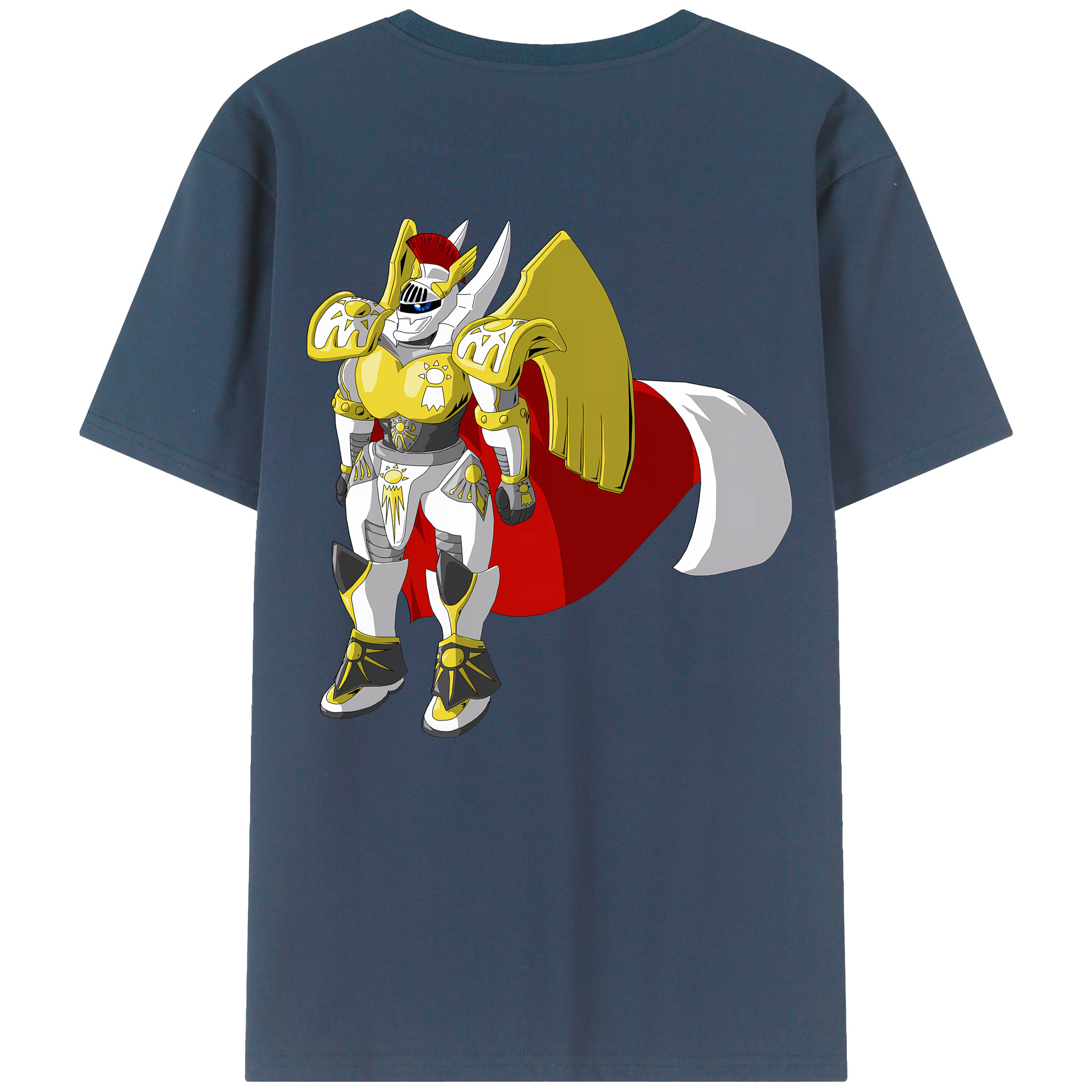 （画像用） Digimon デジタルモンスター/デジモン 綿100％ メンズ半袖Tシャツ（バックプリント） 通気性