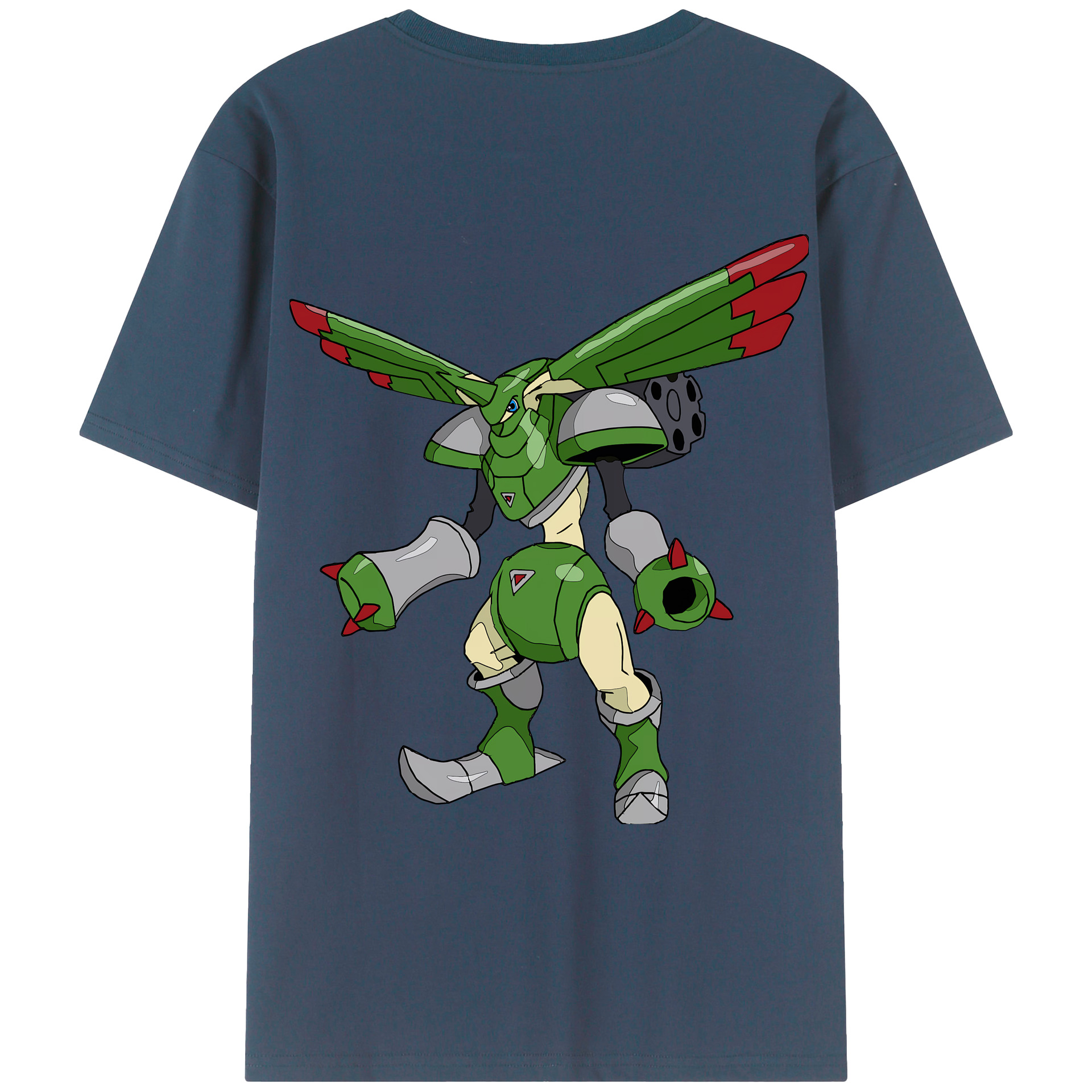（画像用） Digimon デジタルモンスター/デジモン 綿100％ メンズ半袖Tシャツ（バックプリント） 通気性