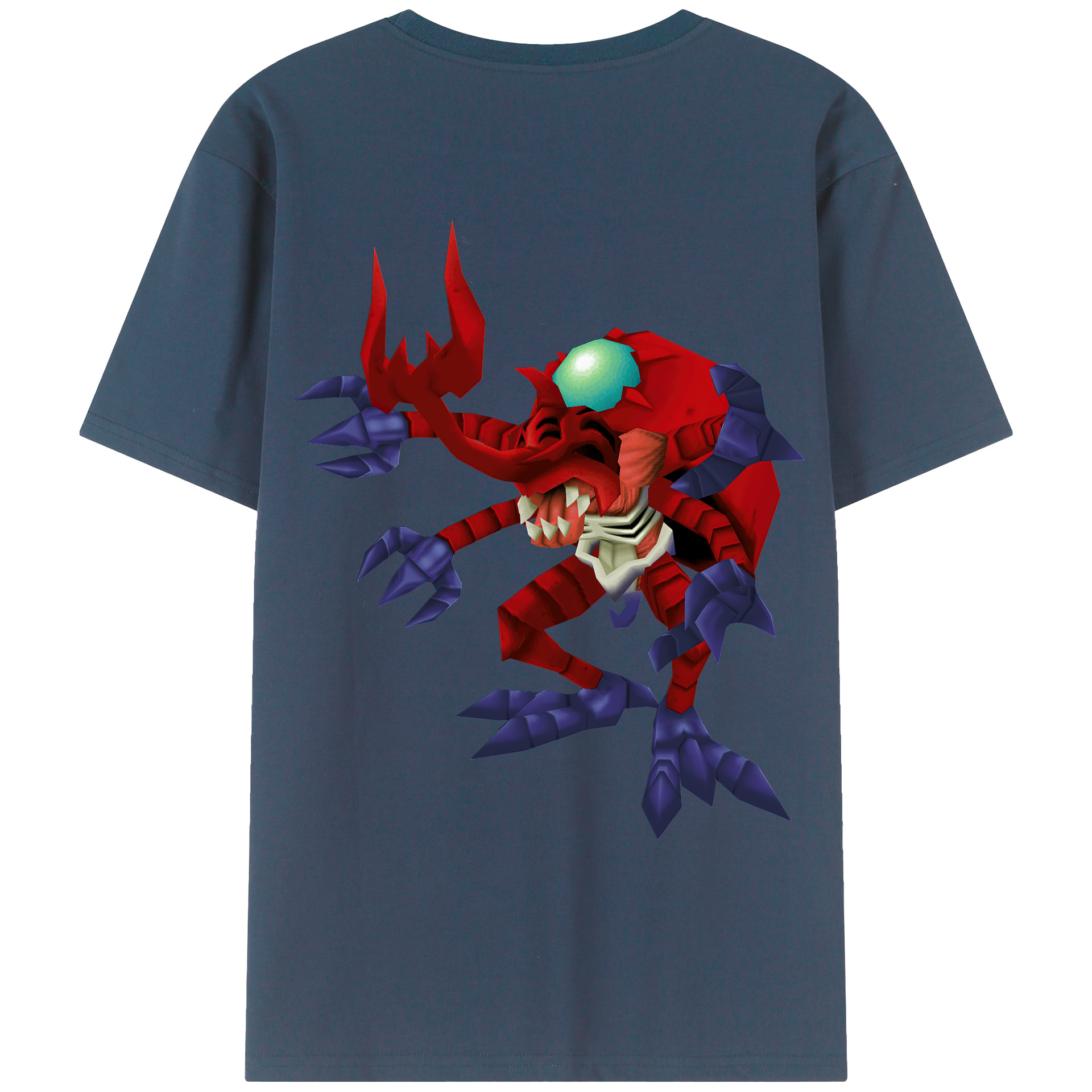 （画像用） Digimon デジタルモンスター/デジモン 綿100％ メンズ半袖Tシャツ（バックプリント） 通気性
