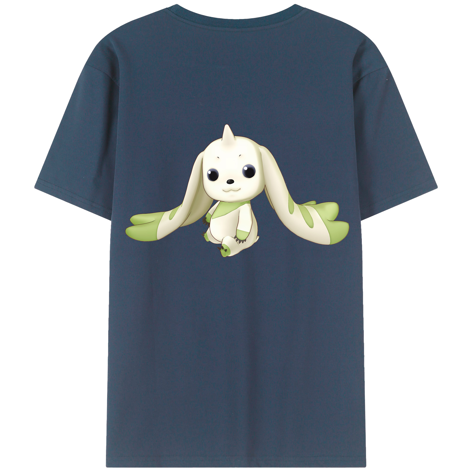 （画像用） Digimon デジタルモンスター/デジモン 綿100％ メンズ半袖Tシャツ（バックプリント） 通気性