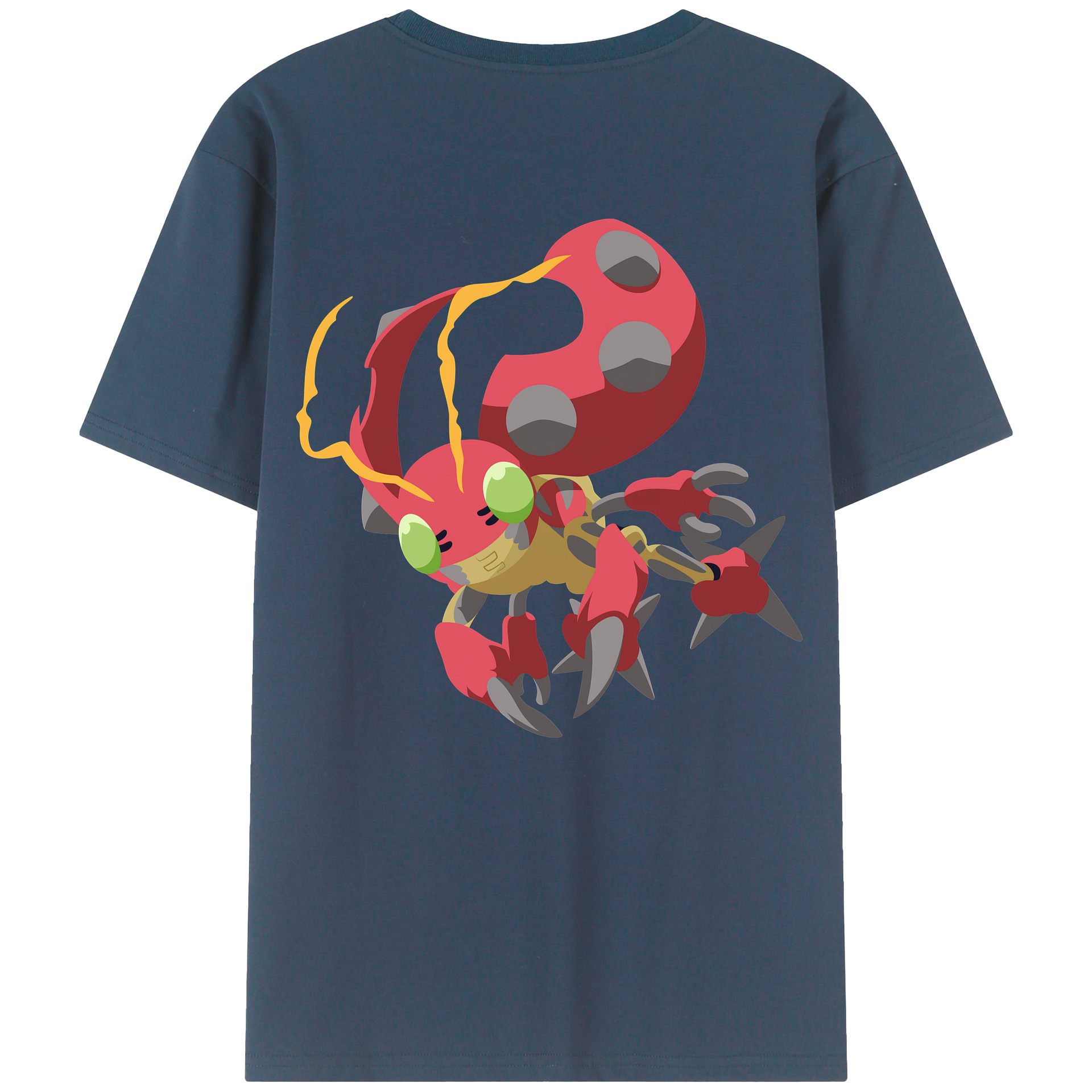 （画像用） Digimon デジタルモンスター/デジモン 綿100％ メンズ半袖Tシャツ（バックプリント） 通気性