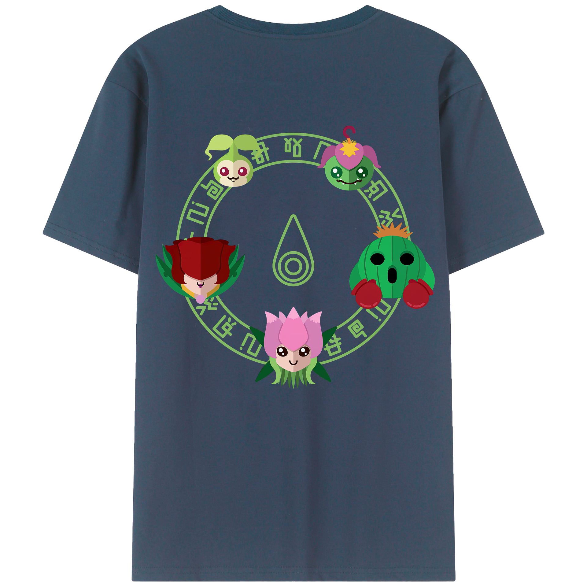 （画像用） Digimon デジタルモンスター/デジモン 綿100％ メンズ半袖Tシャツ（バックプリント） 通気性