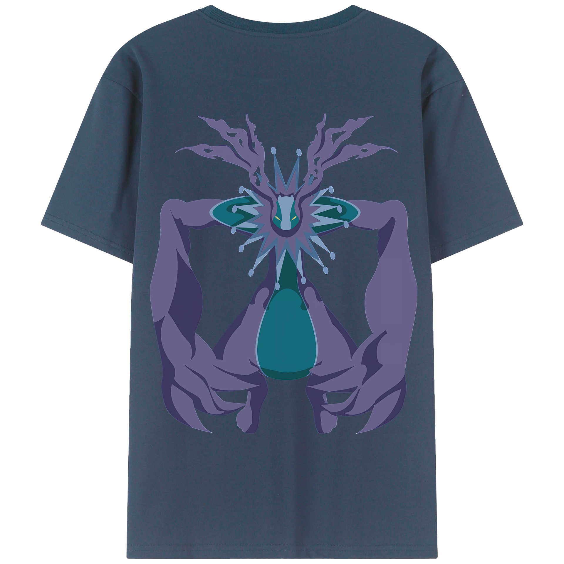 （画像用） Digimon デジタルモンスター/デジモン 綿100％ メンズ半袖Tシャツ（バックプリント） 通気性
