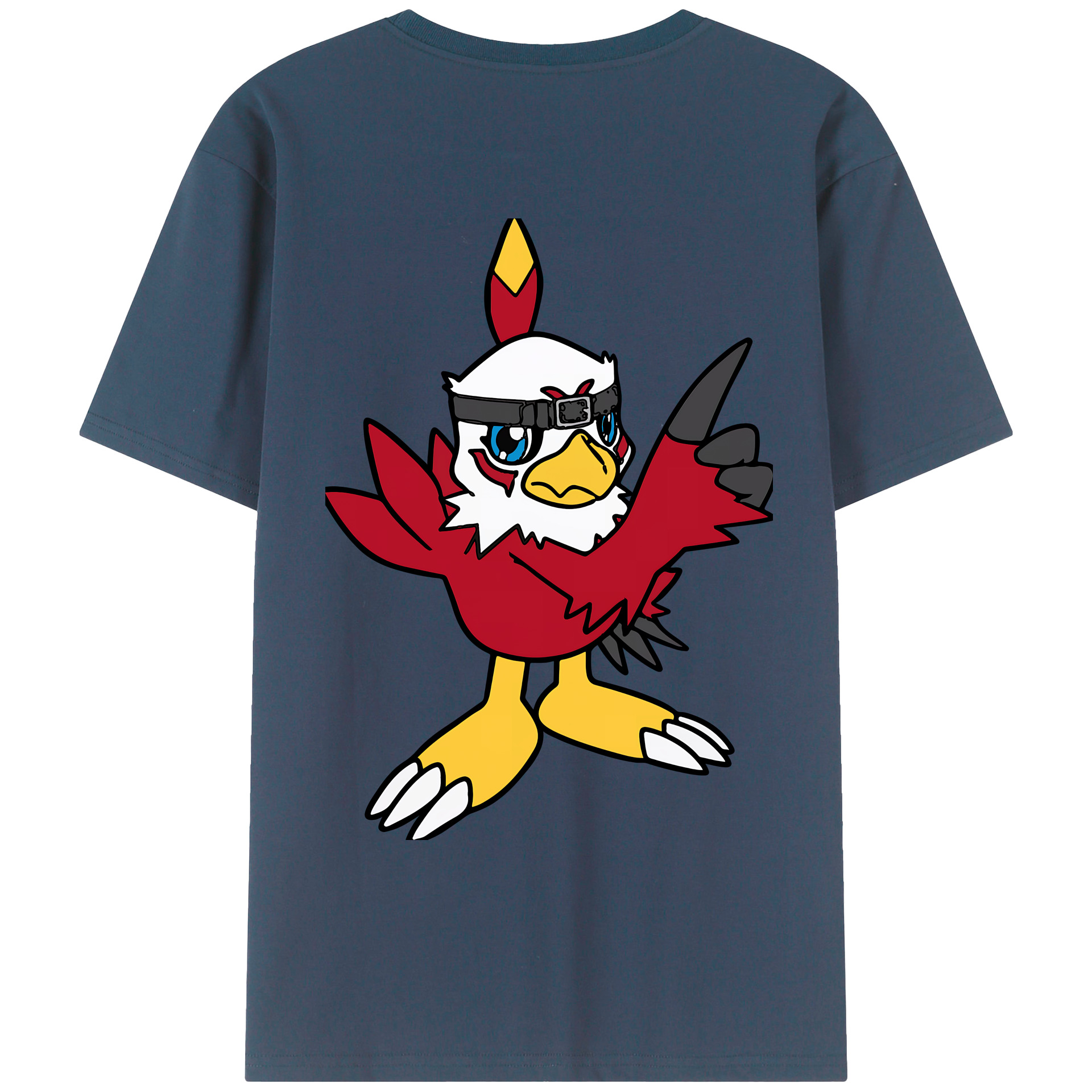 （画像用） Digimon デジタルモンスター/デジモン 綿100％ メンズ半袖Tシャツ（バックプリント） 通気性
