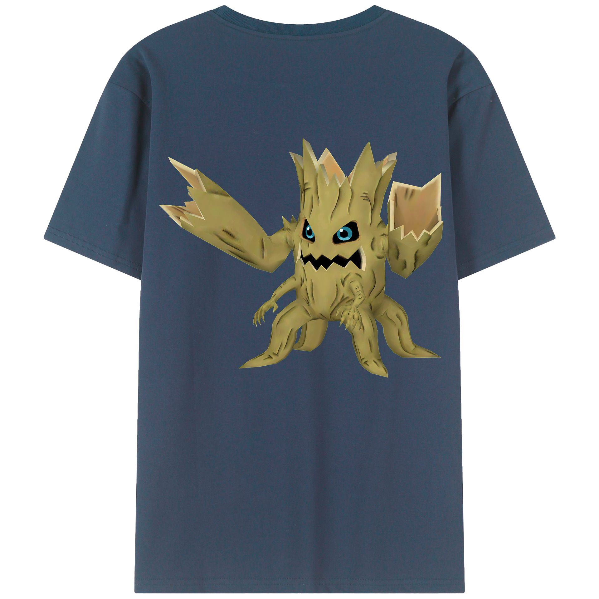 （画像用） Digimon デジタルモンスター/デジモン 綿100％ メンズ半袖Tシャツ（バックプリント） 通気性