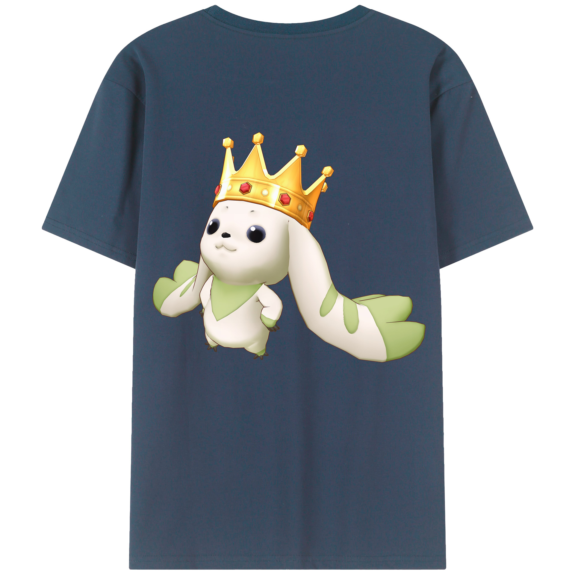 （画像用） Digimon デジタルモンスター/デジモン 綿100％ メンズ半袖Tシャツ（バックプリント） 通気性