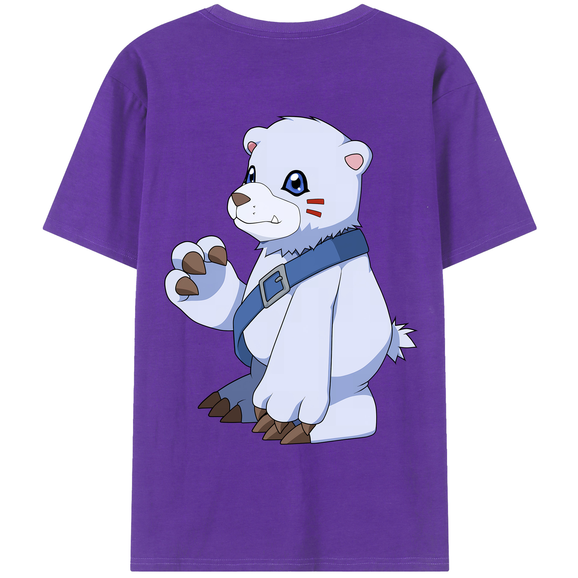 （画像用） Digimon デジタルモンスター/デジモン 綿100％ メンズ半袖Tシャツ（バックプリント） 通気性
