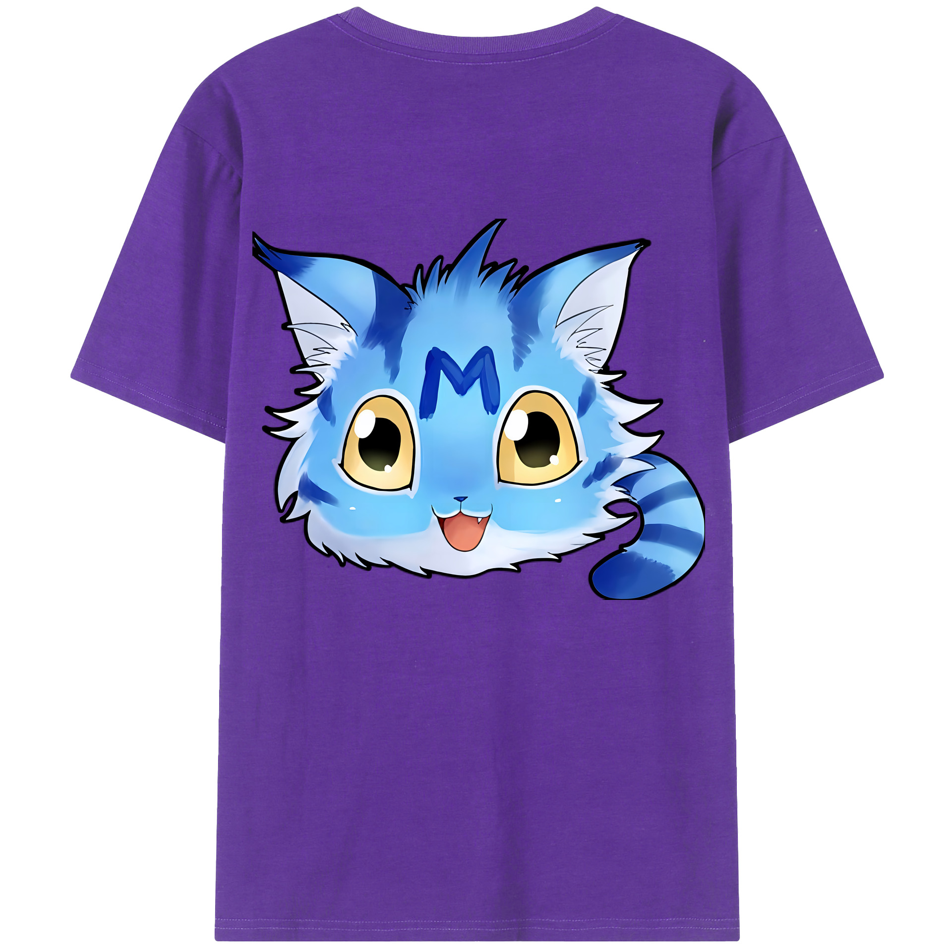 （画像用） Digimon デジタルモンスター/デジモン 綿100％ メンズ半袖Tシャツ（バックプリント） 通気性