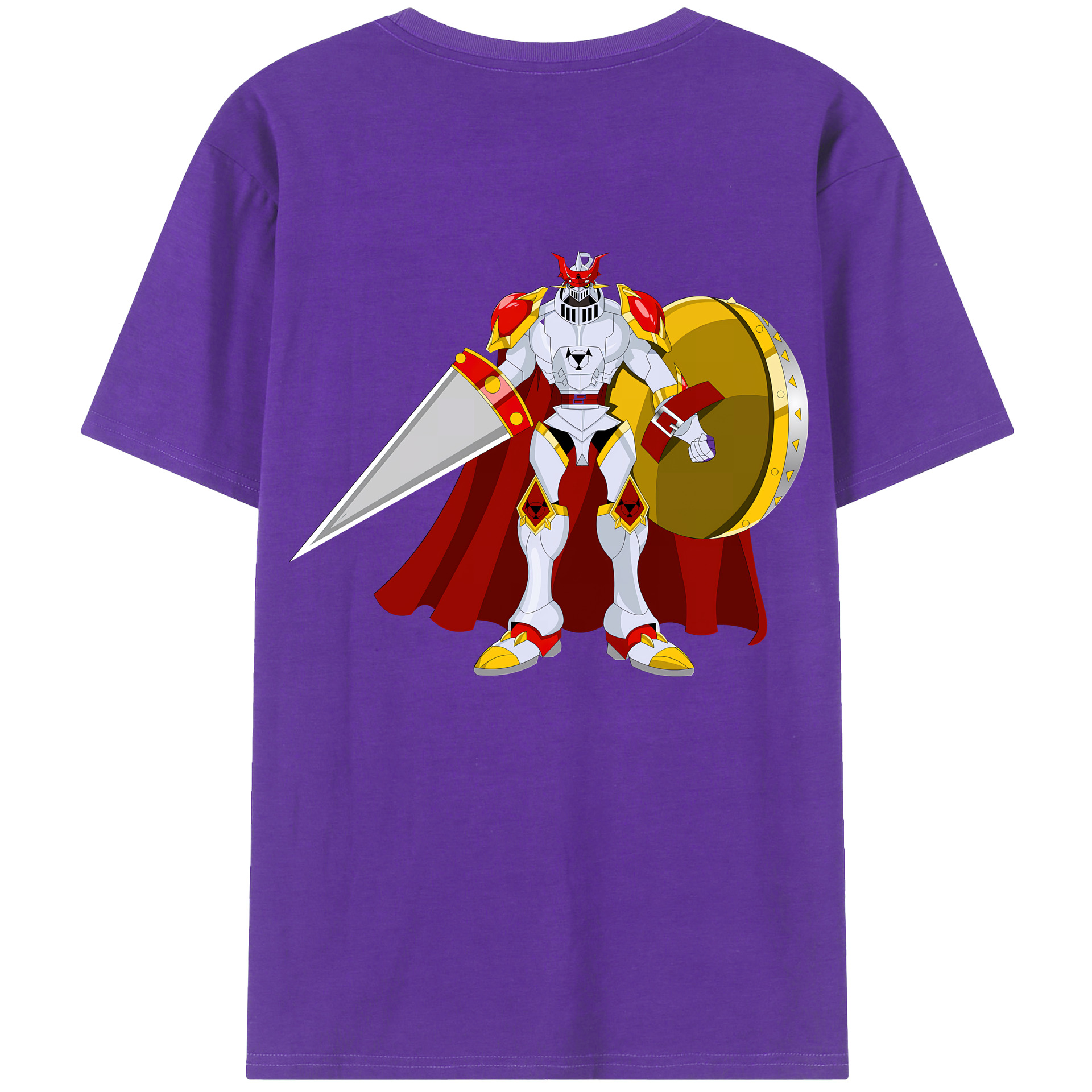 （画像用） Digimon デジタルモンスター/デジモン 綿100％ メンズ半袖Tシャツ（バックプリント） 通気性
