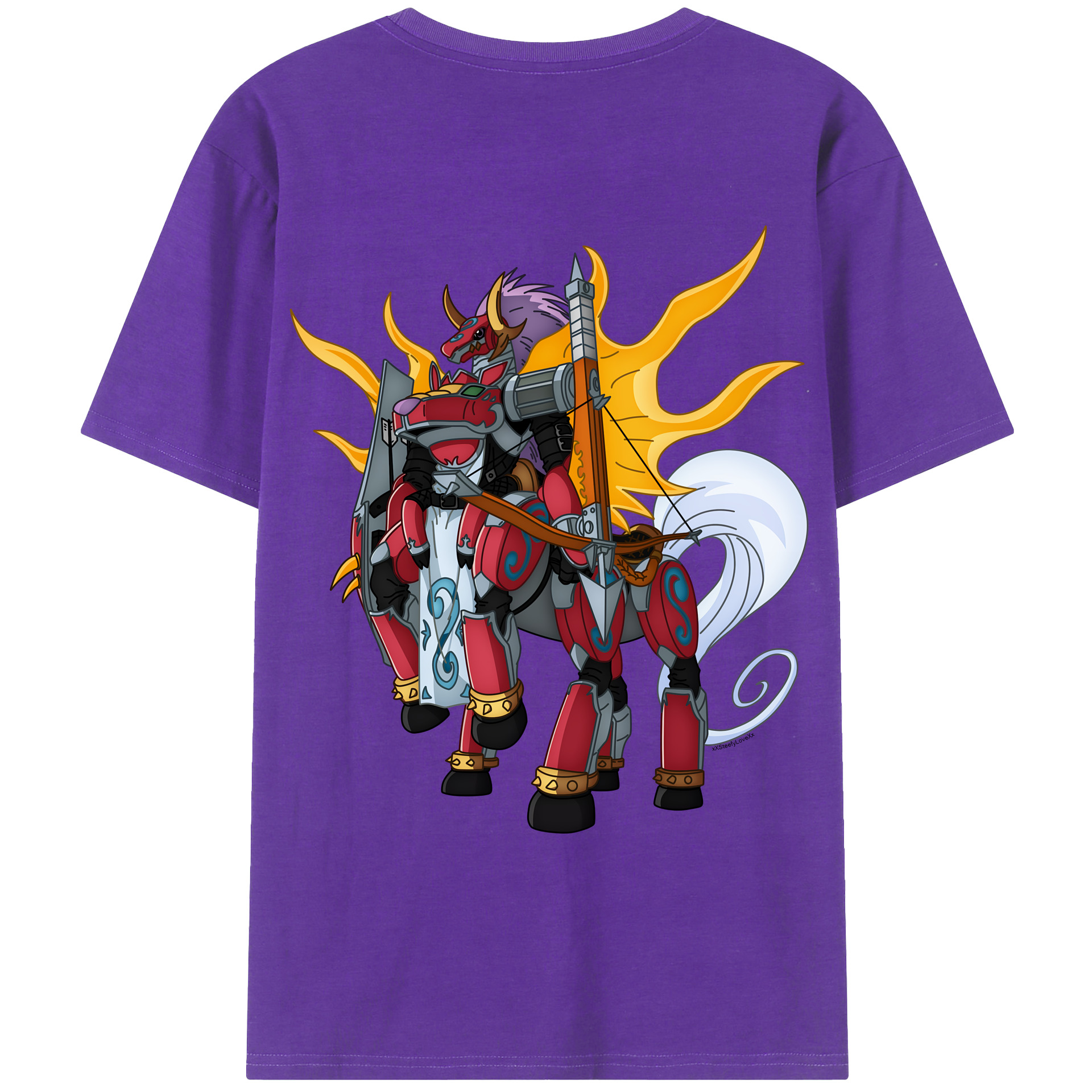 （画像用） Digimon デジタルモンスター/デジモン 綿100％ メンズ半袖Tシャツ（バックプリント） 通気性