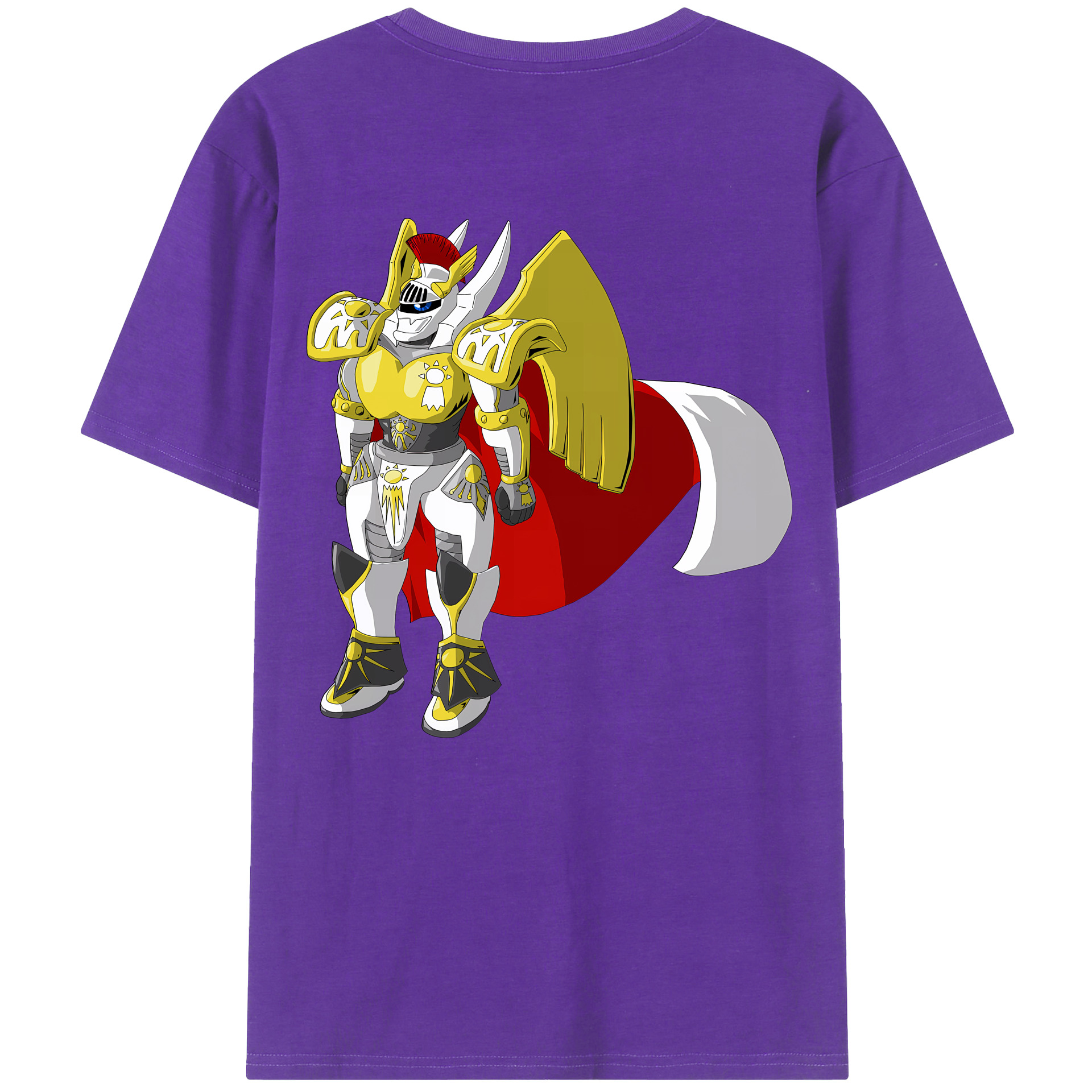 （画像用） Digimon デジタルモンスター/デジモン 綿100％ メンズ半袖Tシャツ（バックプリント） 通気性