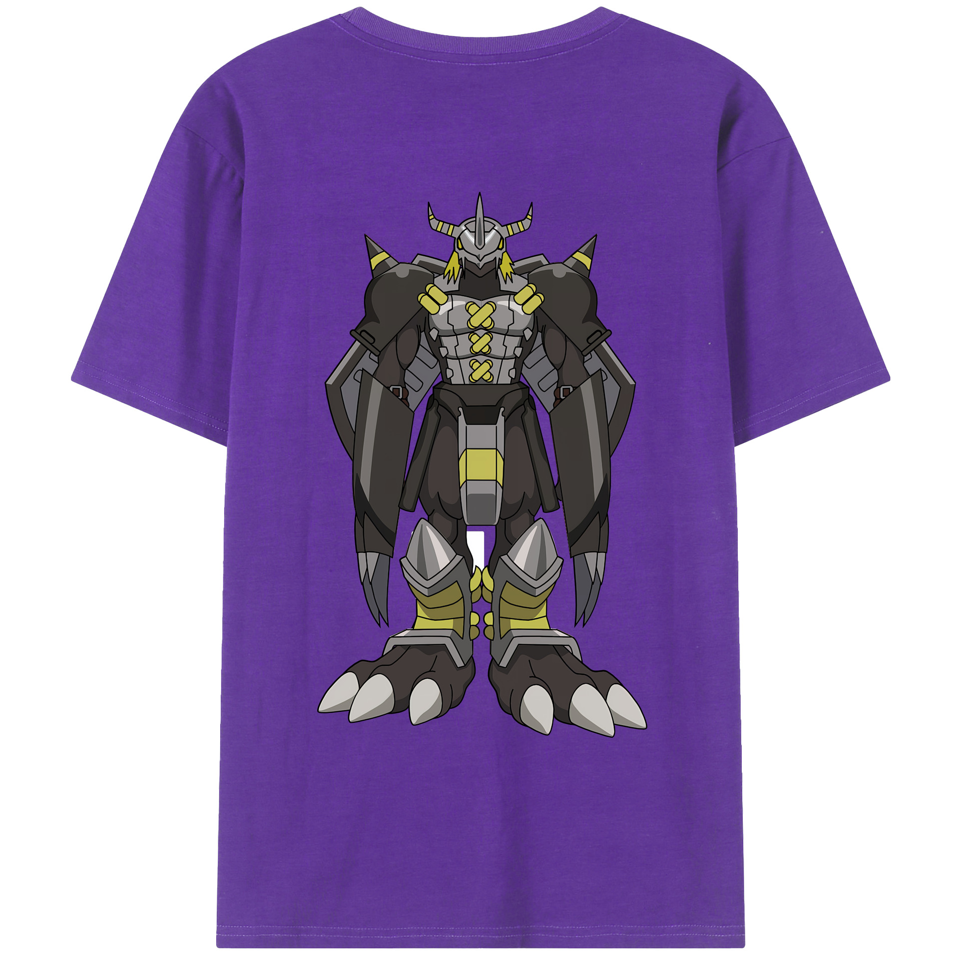 （画像用） Digimon デジタルモンスター/デジモン 綿100％ メンズ半袖Tシャツ（バックプリント） 通気性