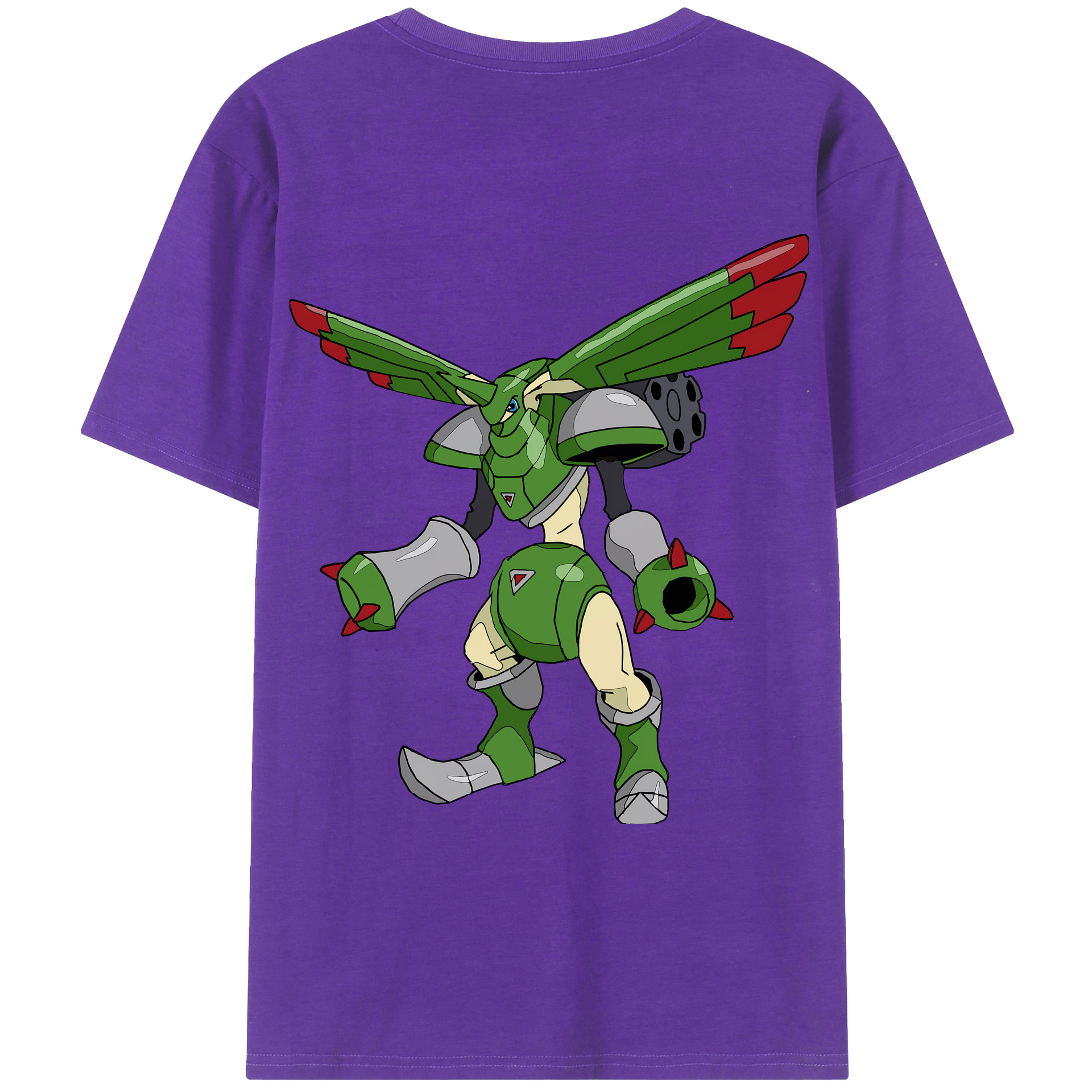（画像用） Digimon デジタルモンスター/デジモン 綿100％ メンズ半袖Tシャツ（バックプリント） 通気性