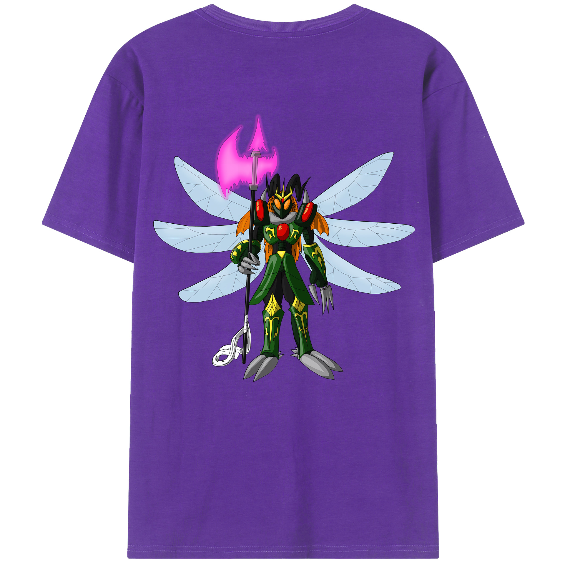 （画像用） Digimon デジタルモンスター/デジモン 綿100％ メンズ半袖Tシャツ（バックプリント） 通気性