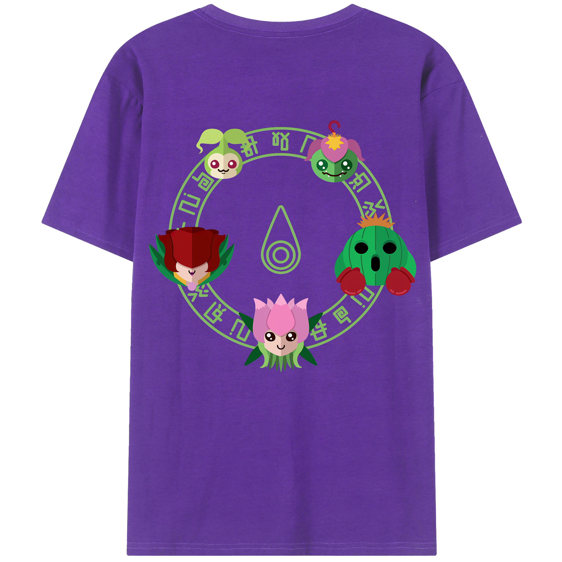 （画像用） Digimon デジタルモンスター/デジモン 綿100％ メンズ半袖Tシャツ（バックプリント） 通気性