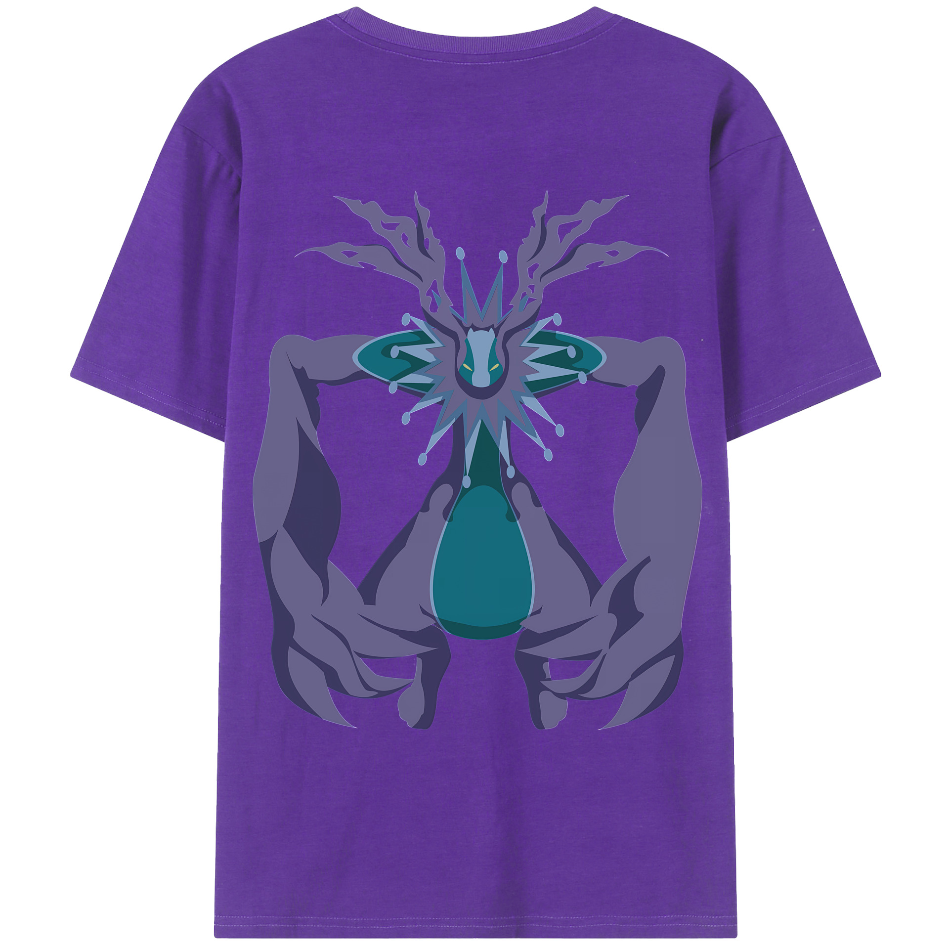 （画像用） Digimon デジタルモンスター/デジモン 綿100％ メンズ半袖Tシャツ（バックプリント） 通気性
