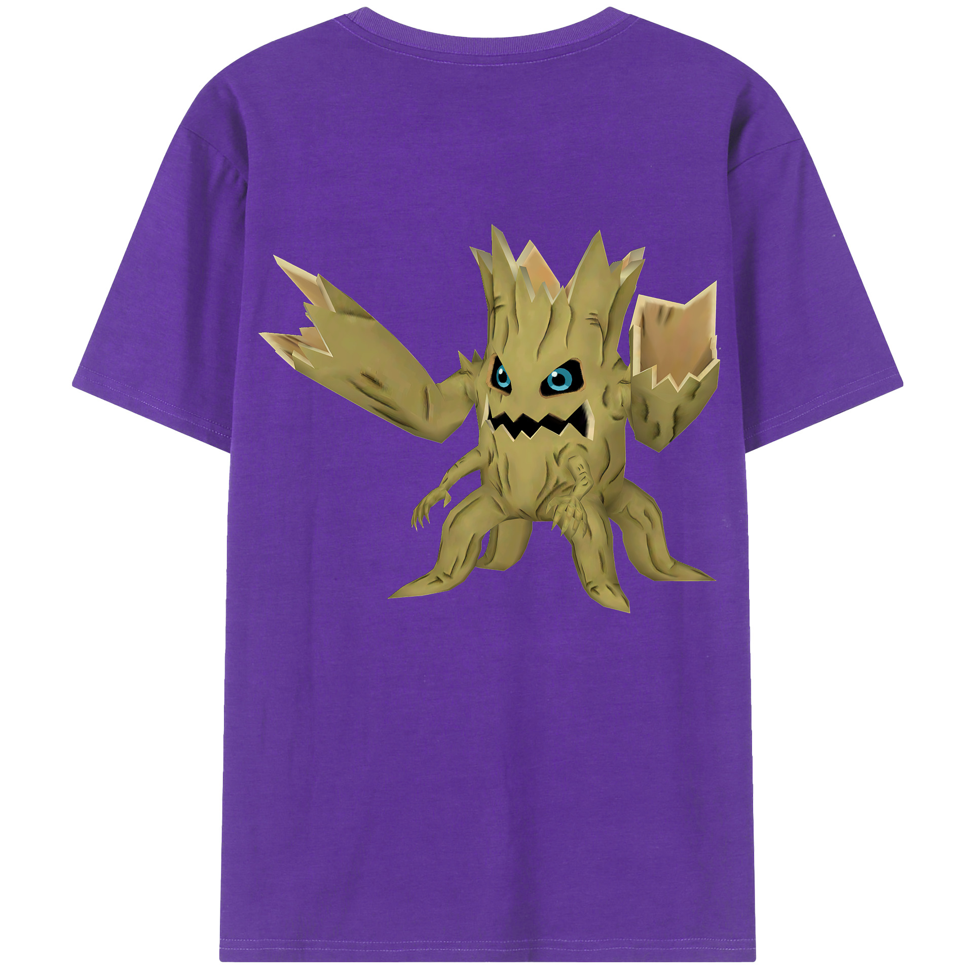 （画像用） Digimon デジタルモンスター/デジモン 綿100％ メンズ半袖Tシャツ（バックプリント） 通気性