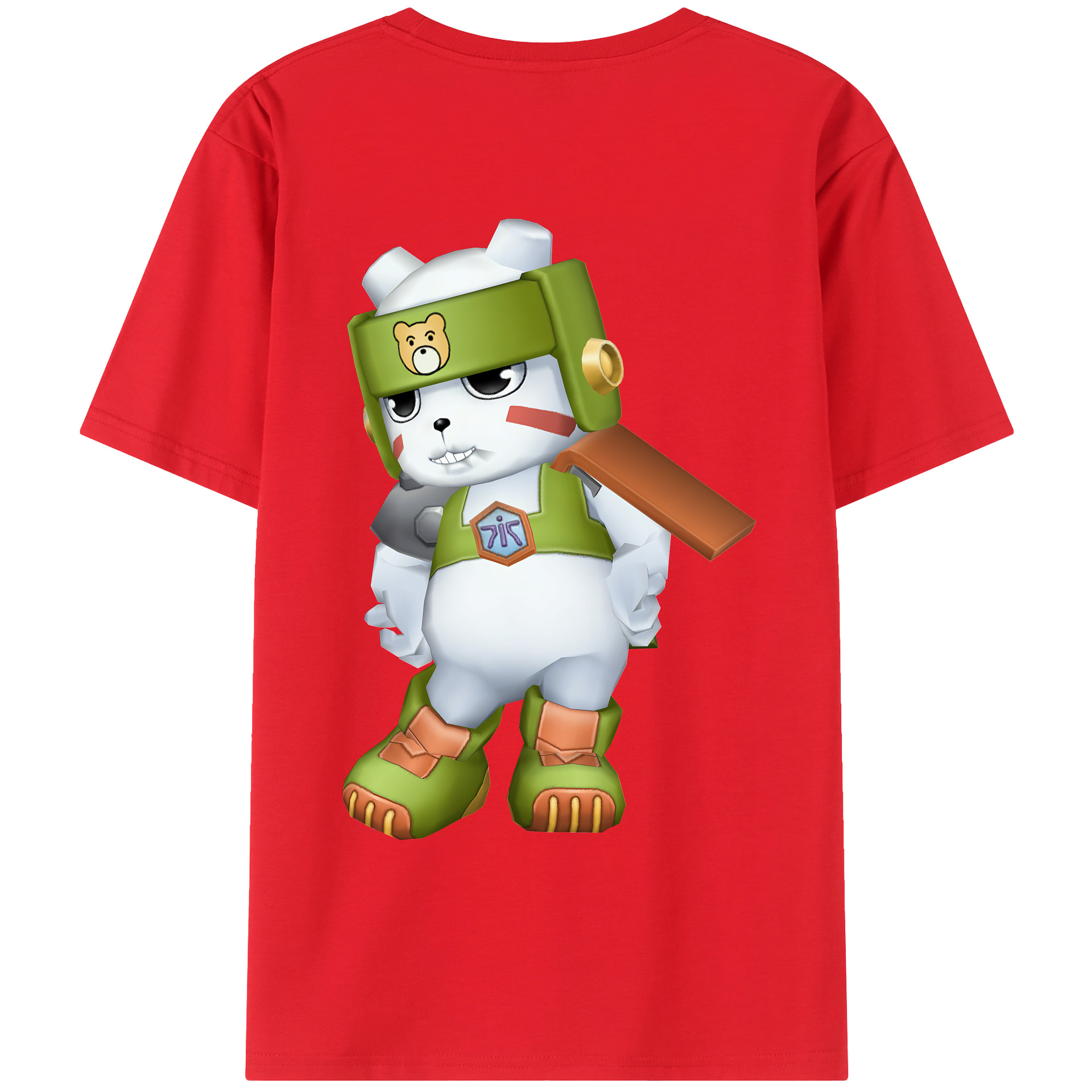 （画像用） Digimon デジタルモンスター/デジモン 綿100％ メンズ半袖Tシャツ（バックプリント） 通気性