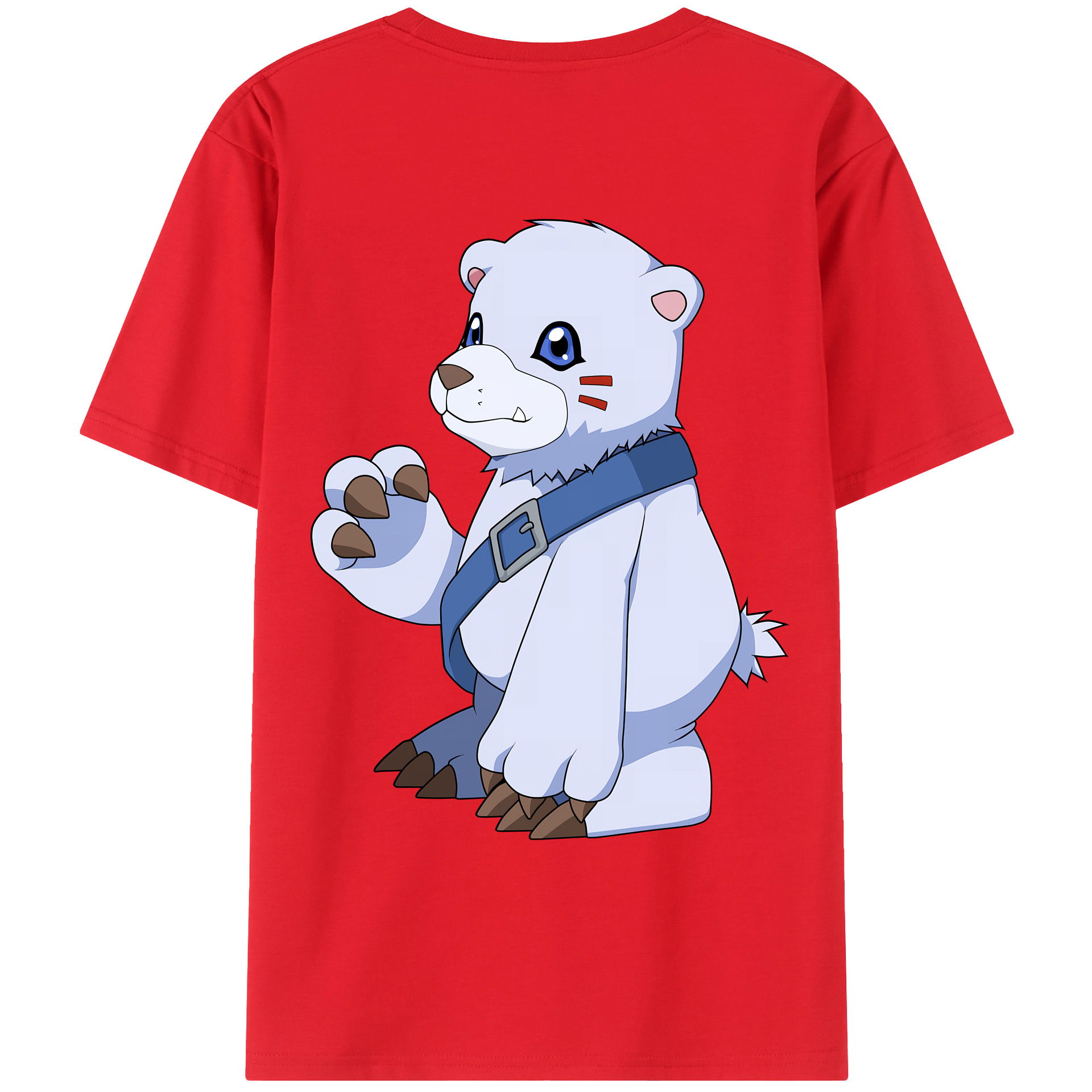 （画像用） Digimon デジタルモンスター/デジモン 綿100％ メンズ半袖Tシャツ（バックプリント） 通気性