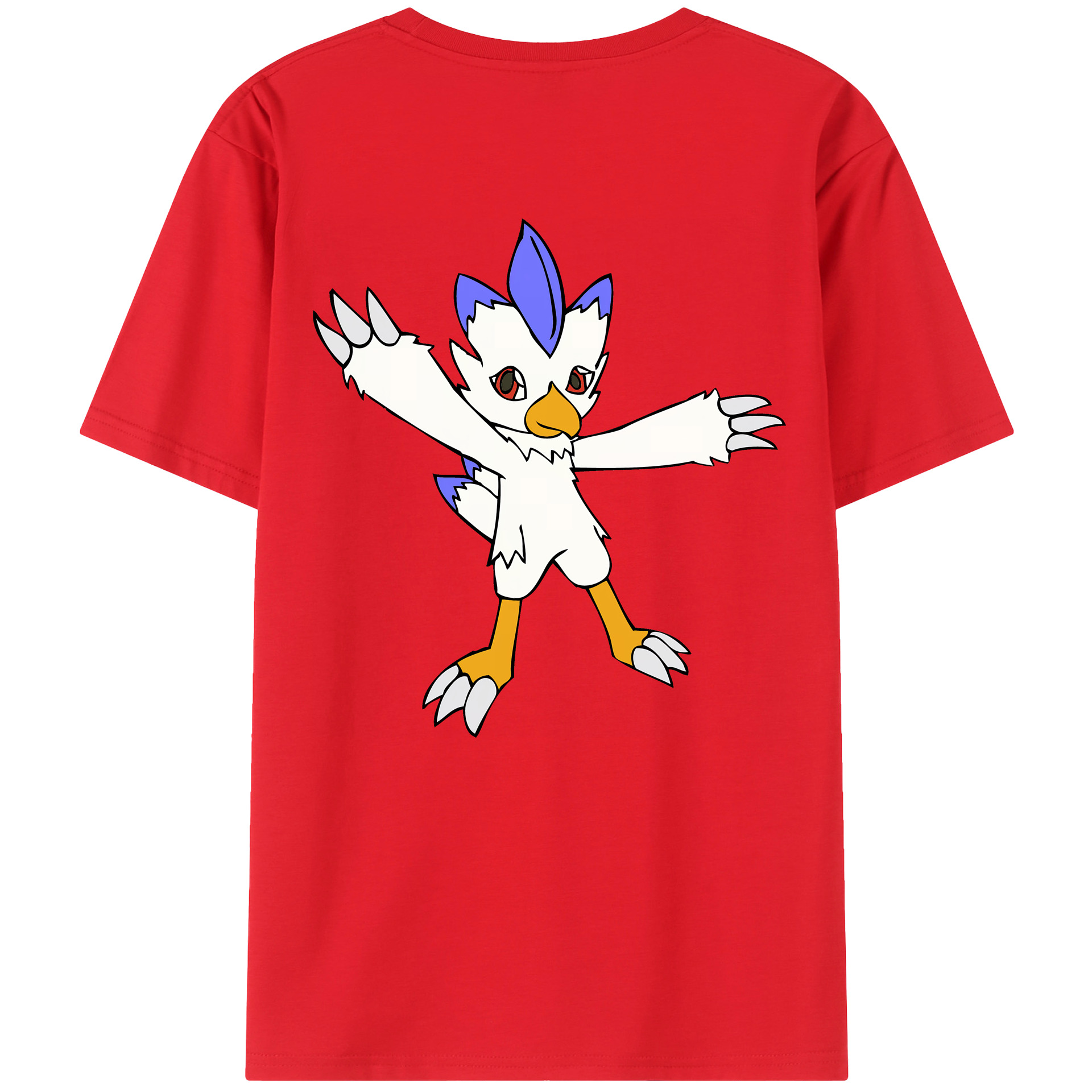 （画像用） Digimon デジタルモンスター/デジモン 綿100％ メンズ半袖Tシャツ（バックプリント） 通気性