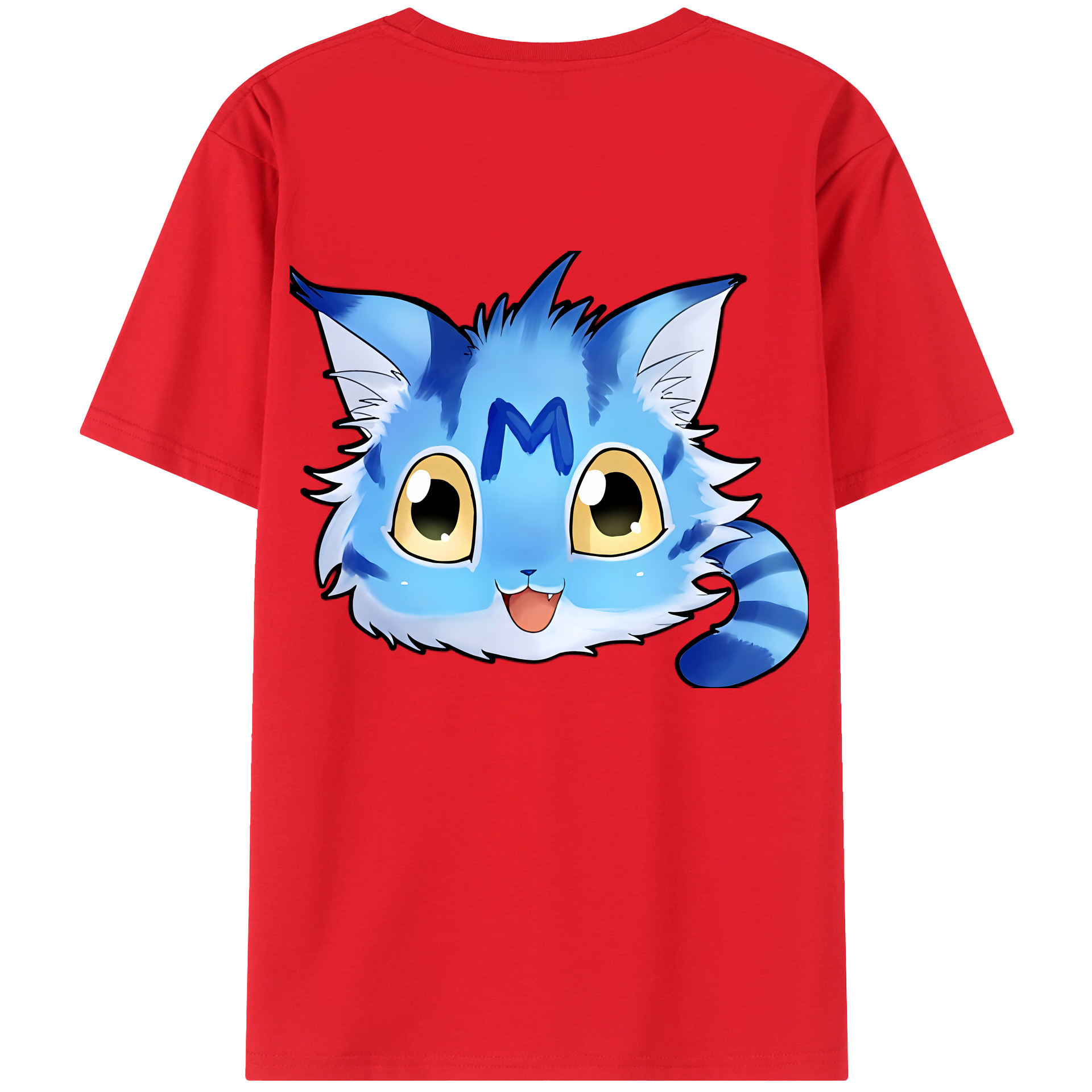 （画像用） Digimon デジタルモンスター/デジモン 綿100％ メンズ半袖Tシャツ（バックプリント） 通気性