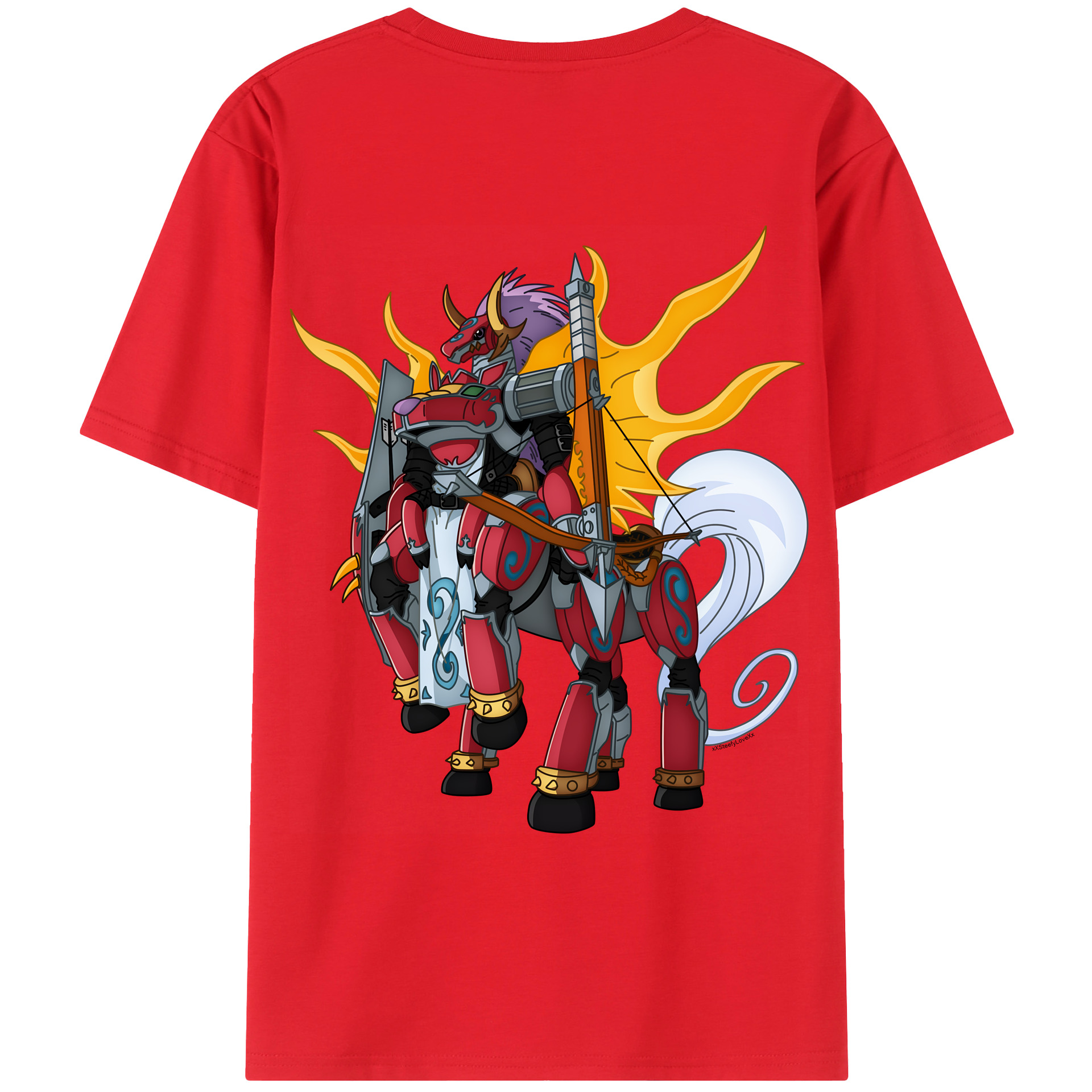 （画像用） Digimon デジタルモンスター/デジモン 綿100％ メンズ半袖Tシャツ（バックプリント） 通気性