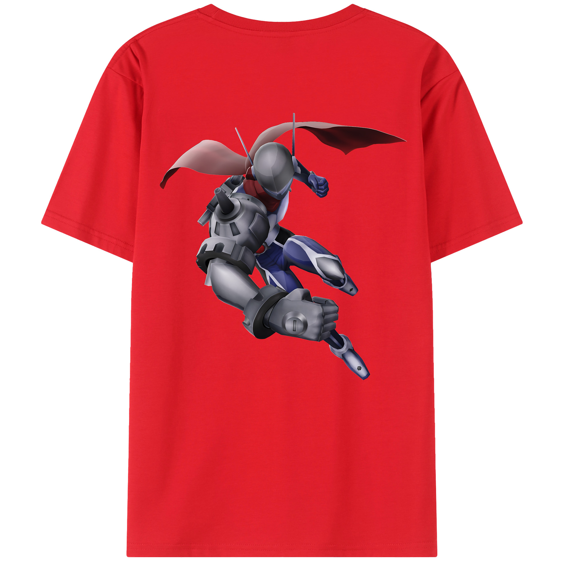 （画像用） Digimon デジタルモンスター/デジモン 綿100％ メンズ半袖Tシャツ（バックプリント） 通気性