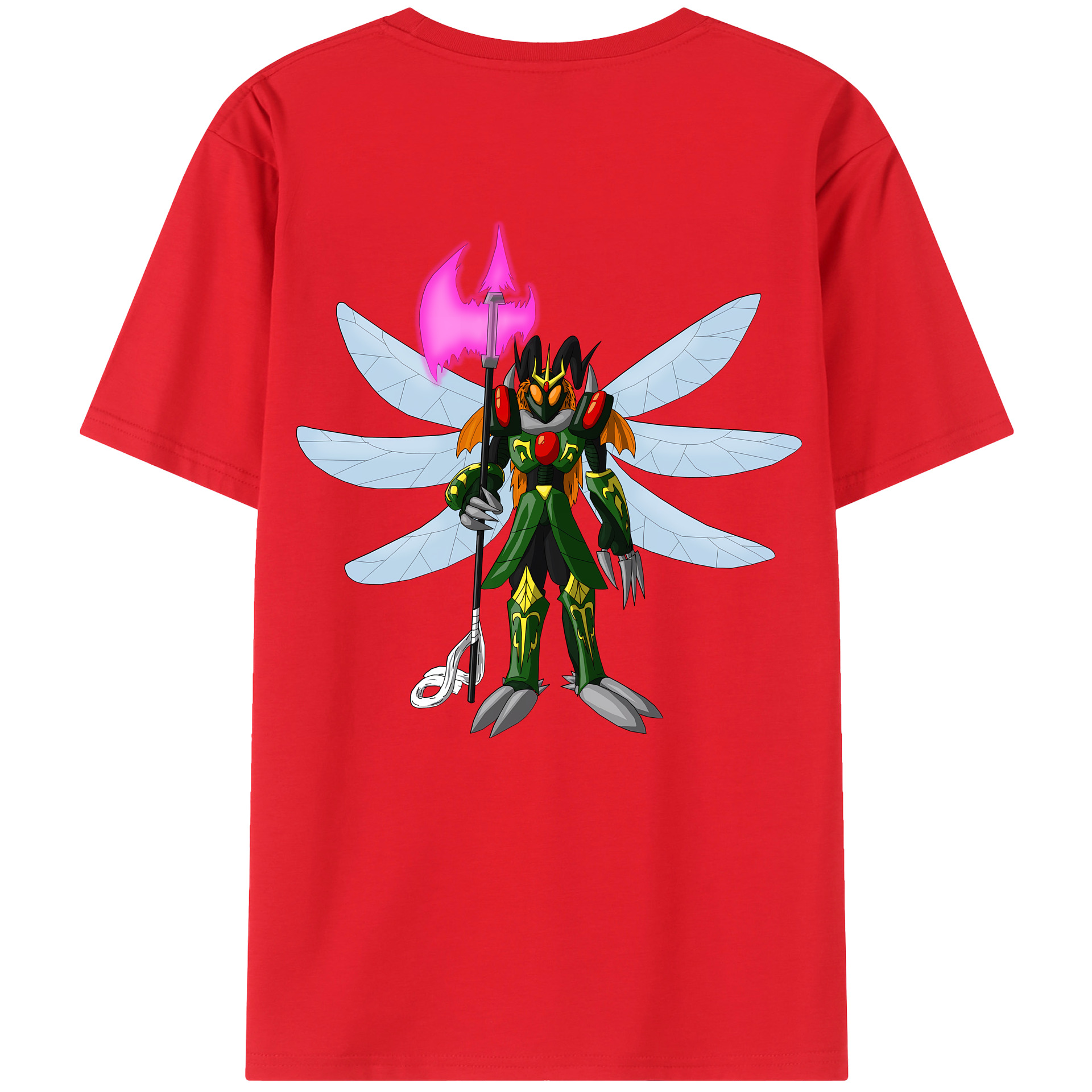 （画像用） Digimon デジタルモンスター/デジモン 綿100％ メンズ半袖Tシャツ（バックプリント） 通気性