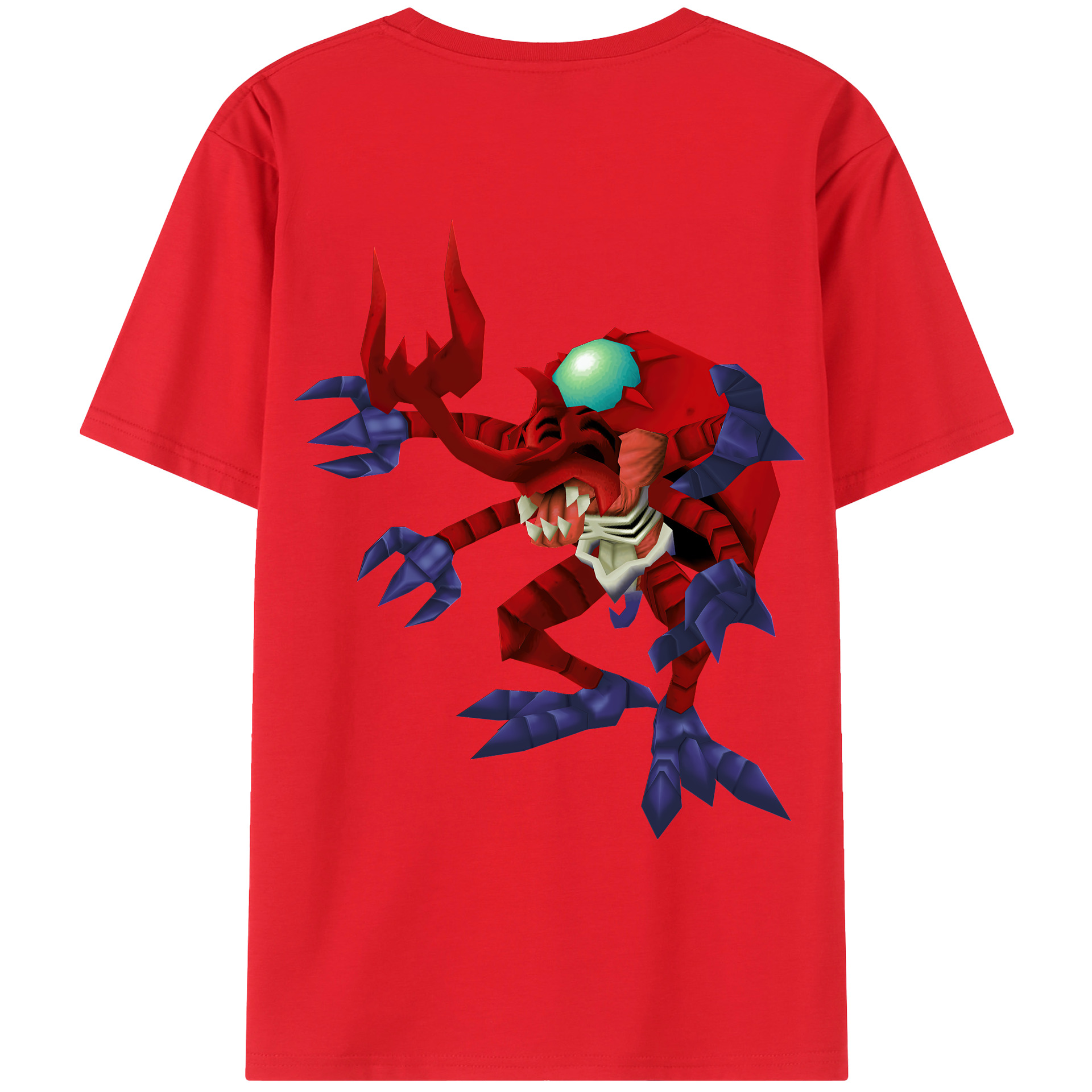 （画像用） Digimon デジタルモンスター/デジモン 綿100％ メンズ半袖Tシャツ（バックプリント） 通気性