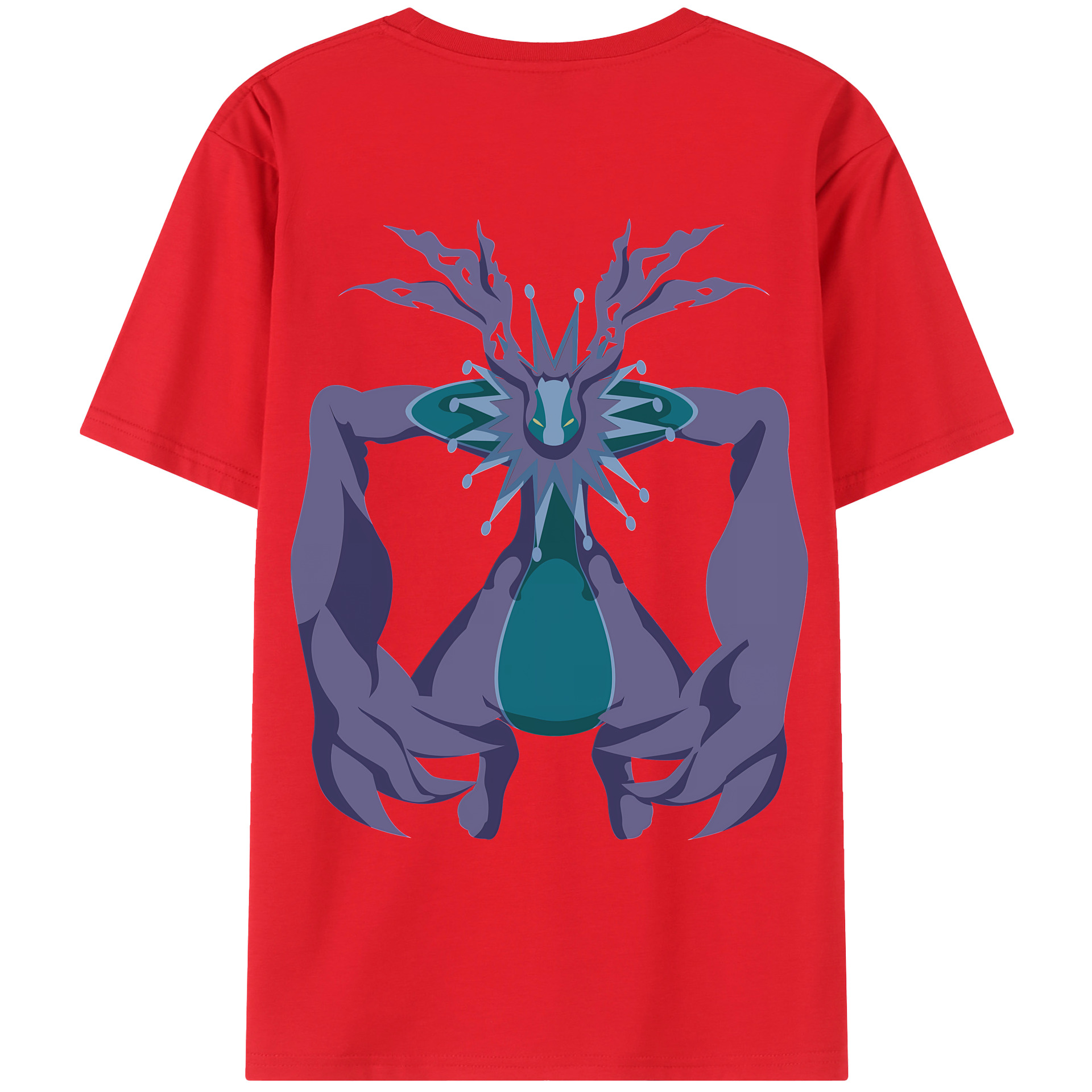 （画像用） Digimon デジタルモンスター/デジモン 綿100％ メンズ半袖Tシャツ（バックプリント） 通気性