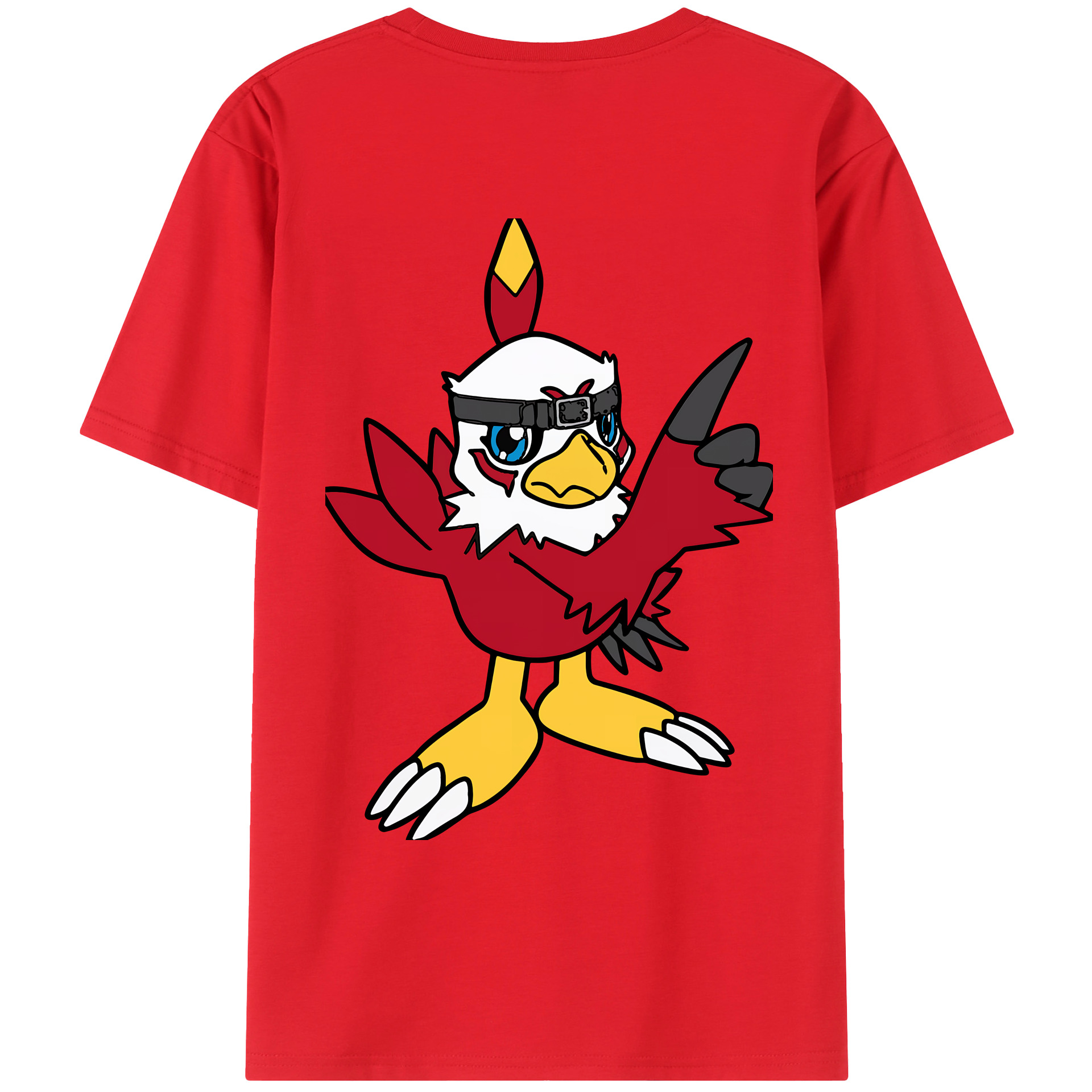 （画像用） Digimon デジタルモンスター/デジモン 綿100％ メンズ半袖Tシャツ（バックプリント） 通気性
