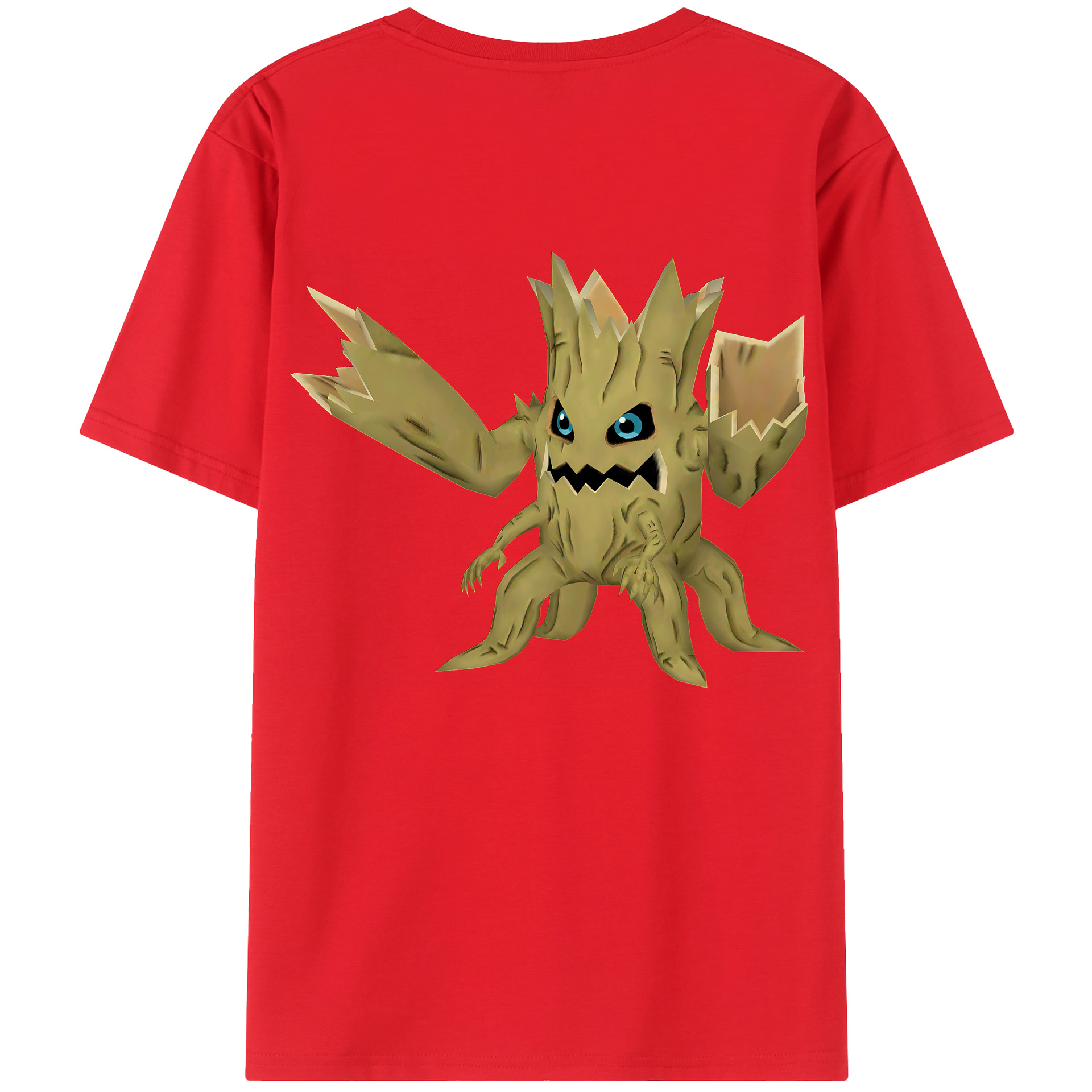 （画像用） Digimon デジタルモンスター/デジモン 綿100％ メンズ半袖Tシャツ（バックプリント） 通気性