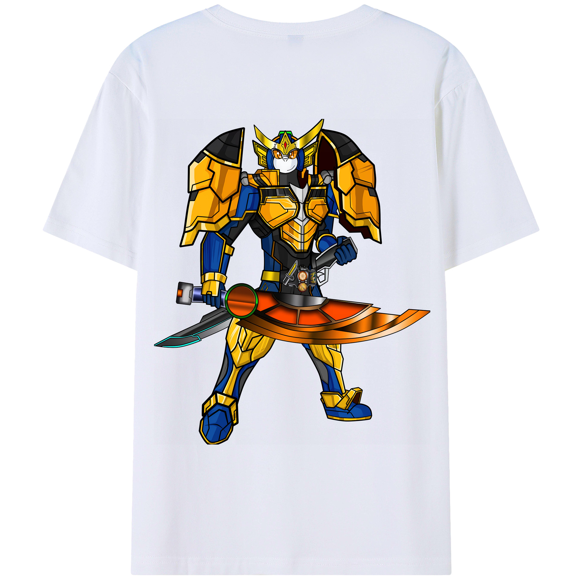 （画像用） Digimon デジタルモンスター/デジモン 綿100％ メンズ半袖Tシャツ（バックプリント） 通気性