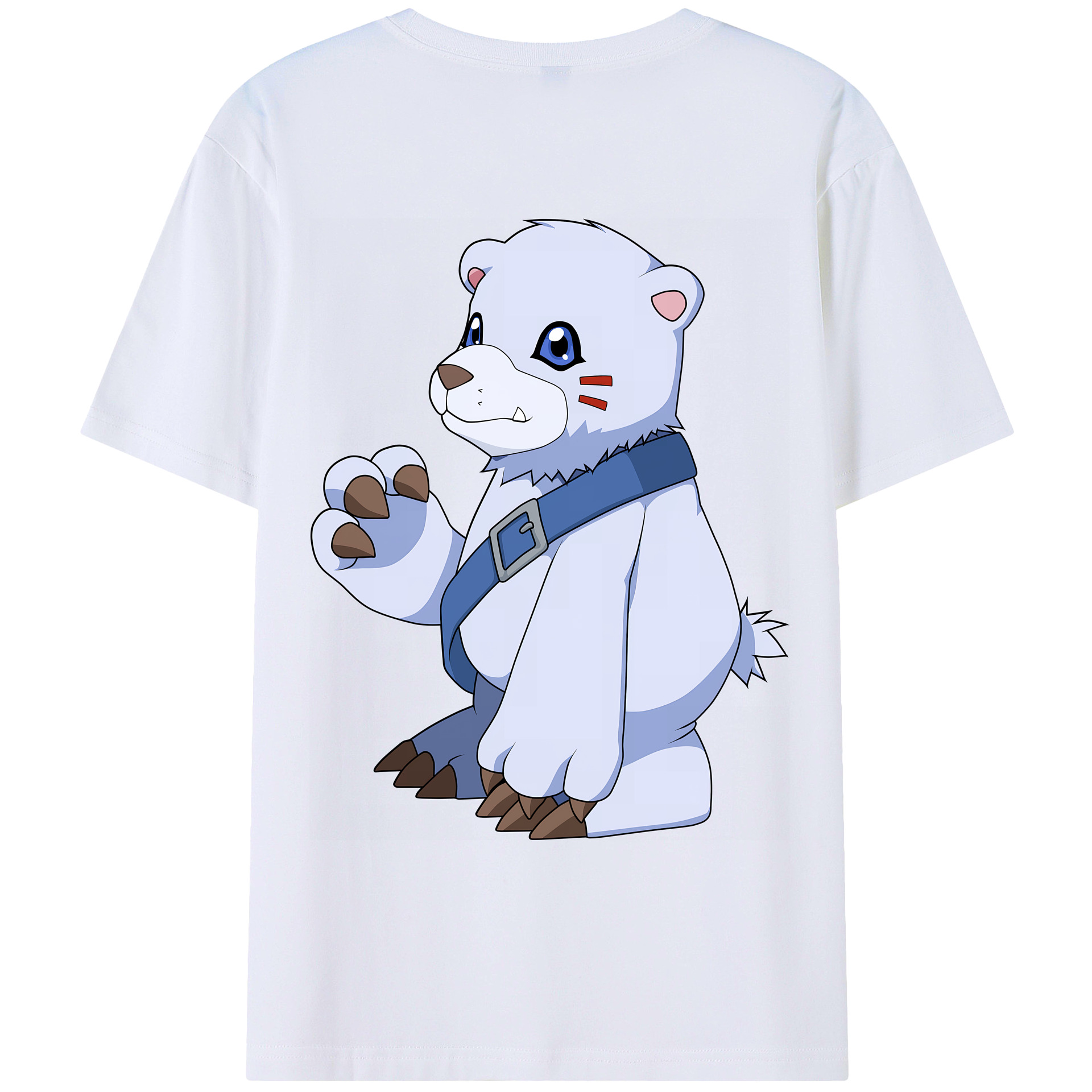 （画像用） Digimon デジタルモンスター/デジモン 綿100％ メンズ半袖Tシャツ（バックプリント） 通気性