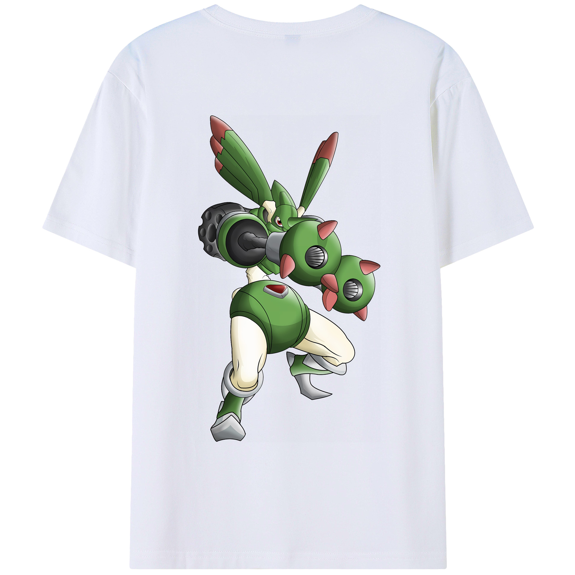 （画像用） Digimon デジタルモンスター/デジモン 綿100％ メンズ半袖Tシャツ（バックプリント） 通気性
