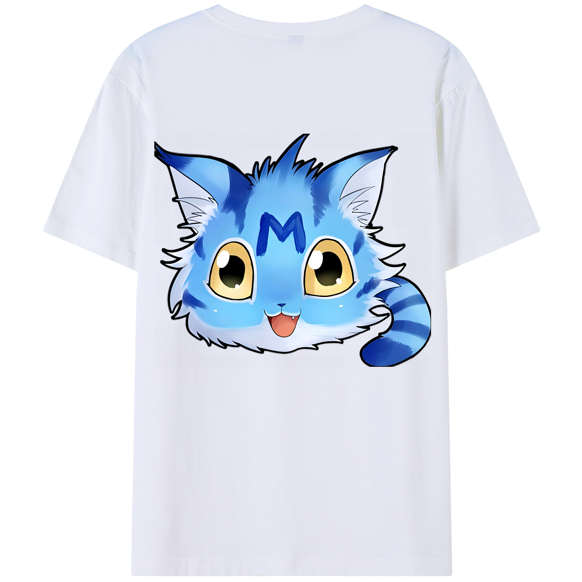 （画像用） Digimon デジタルモンスター/デジモン 綿100％ メンズ半袖Tシャツ（バックプリント） 通気性