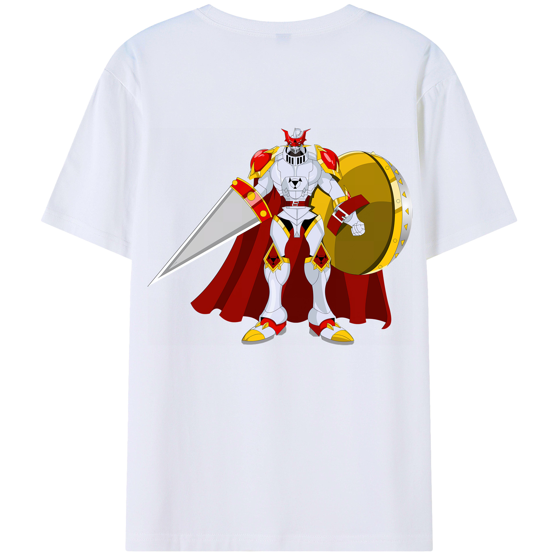 （画像用） Digimon デジタルモンスター/デジモン 綿100％ メンズ半袖Tシャツ（バックプリント） 通気性
